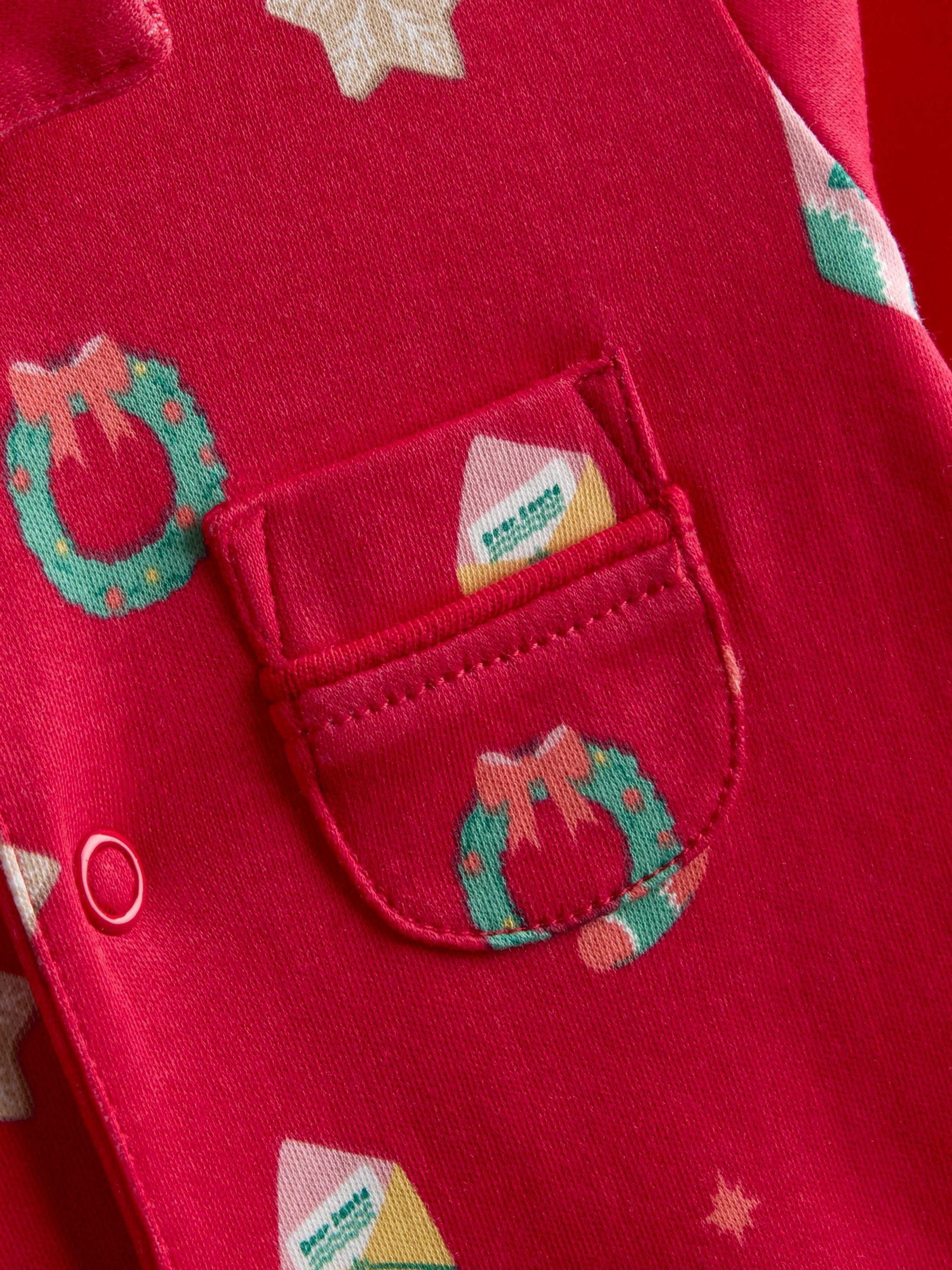 Red Christmas Christmas Reindeer Character Cosy Jersey Pyjamas - Image 3 of 3
