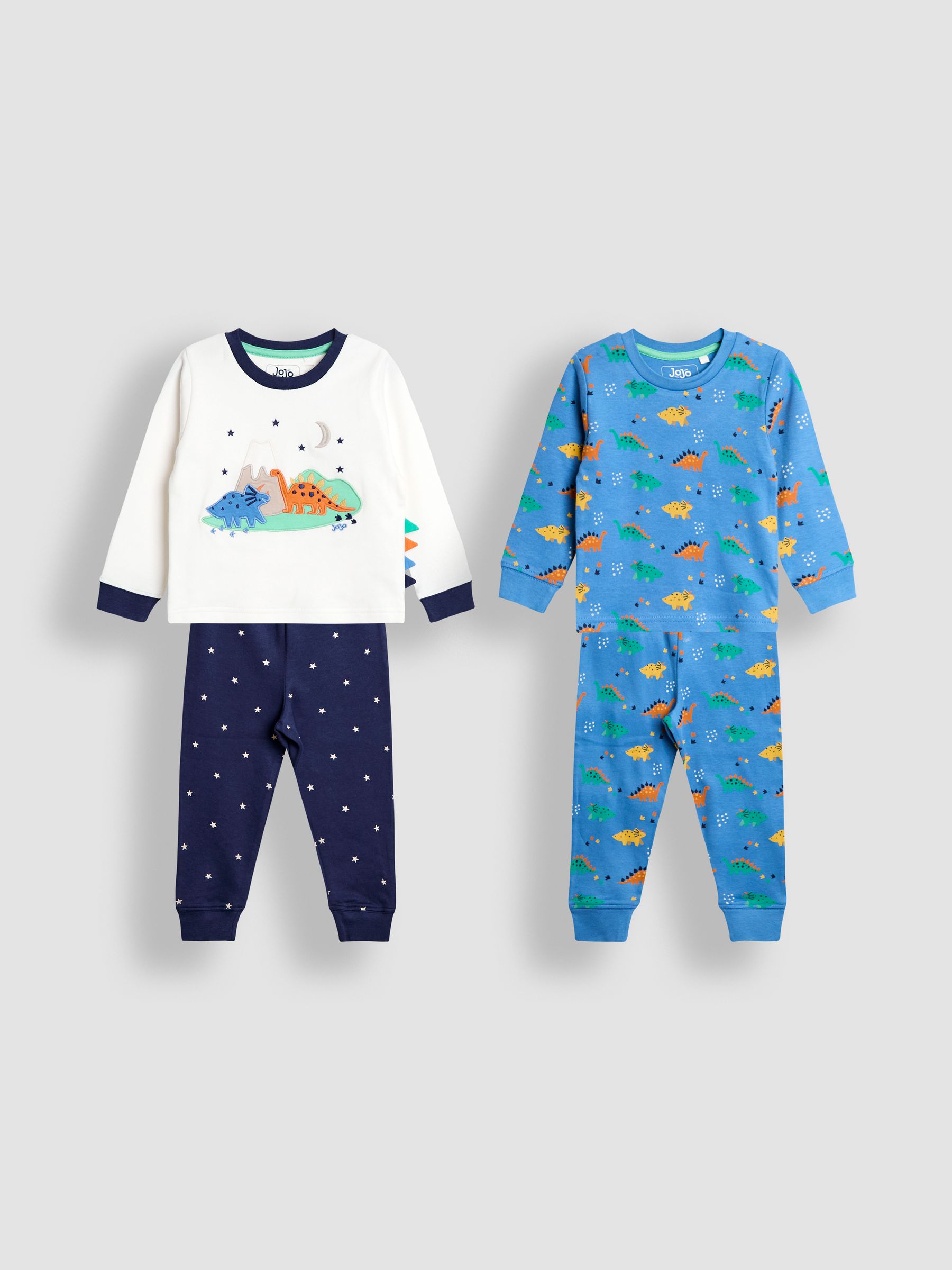 Blue Dino Mix And Match 2 Pack Pyjamas - Image 1 of 11