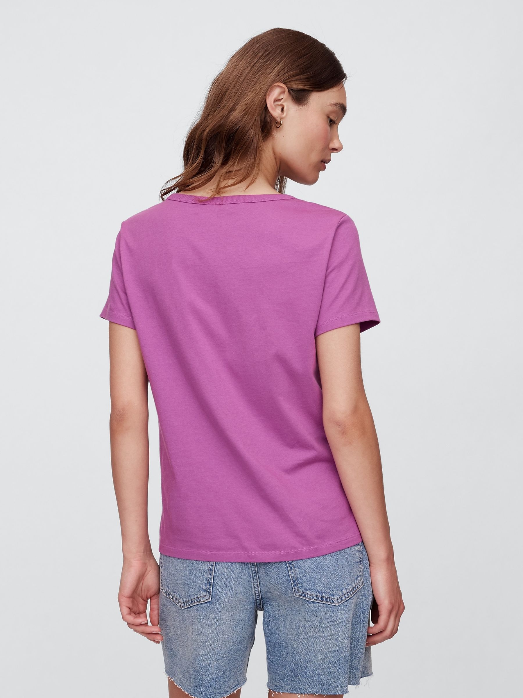 Purple Favourite V-Neck Short Sleeve T-Shirt - Image 2 of 5