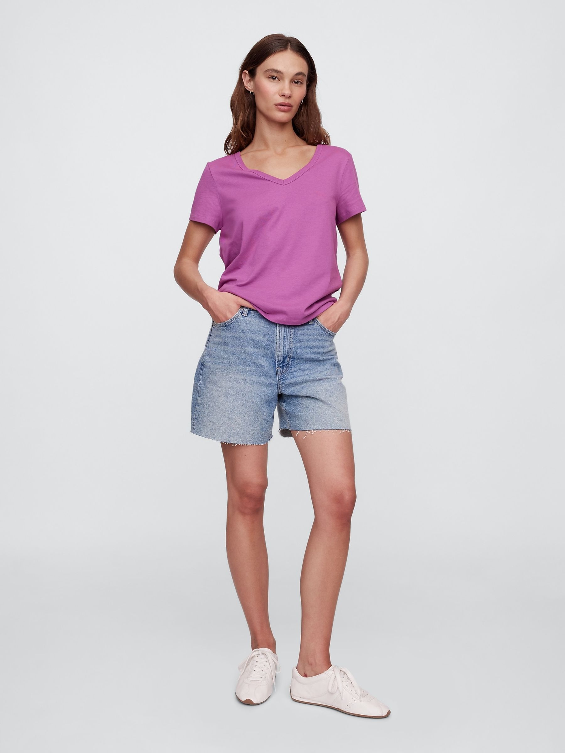 Purple Favourite V-Neck Short Sleeve T-Shirt - Image 3 of 5