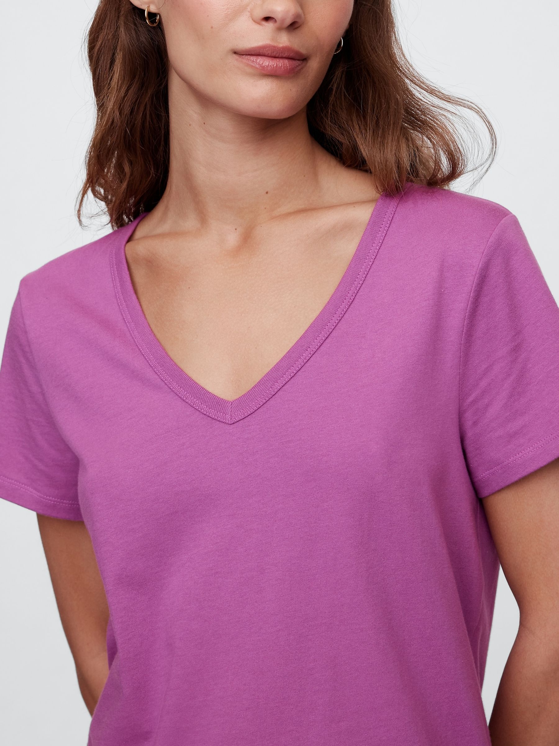 Purple Favourite V-Neck Short Sleeve T-Shirt - Image 4 of 5
