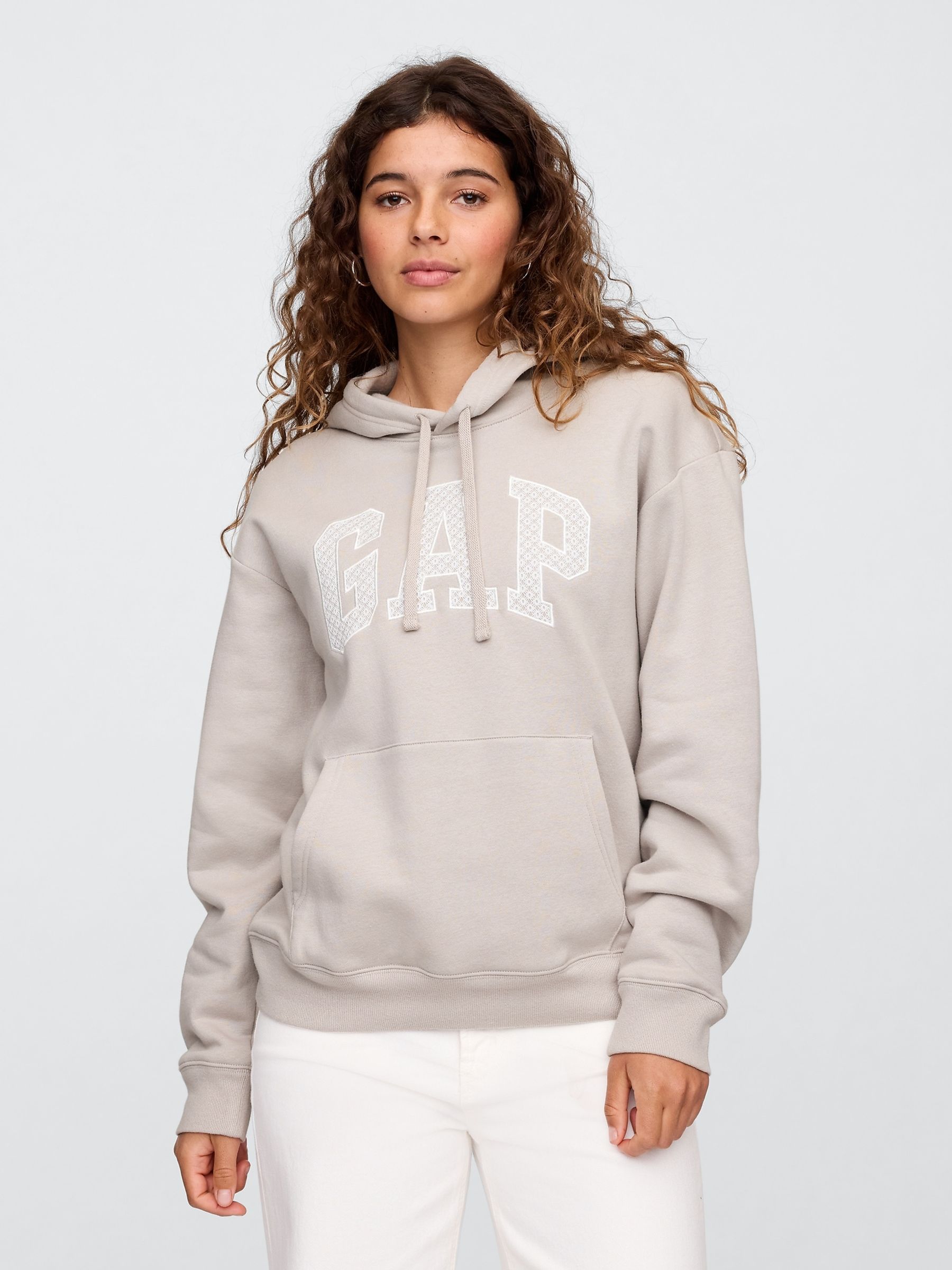 Beige Logo Hoodie - Image 1 of 5