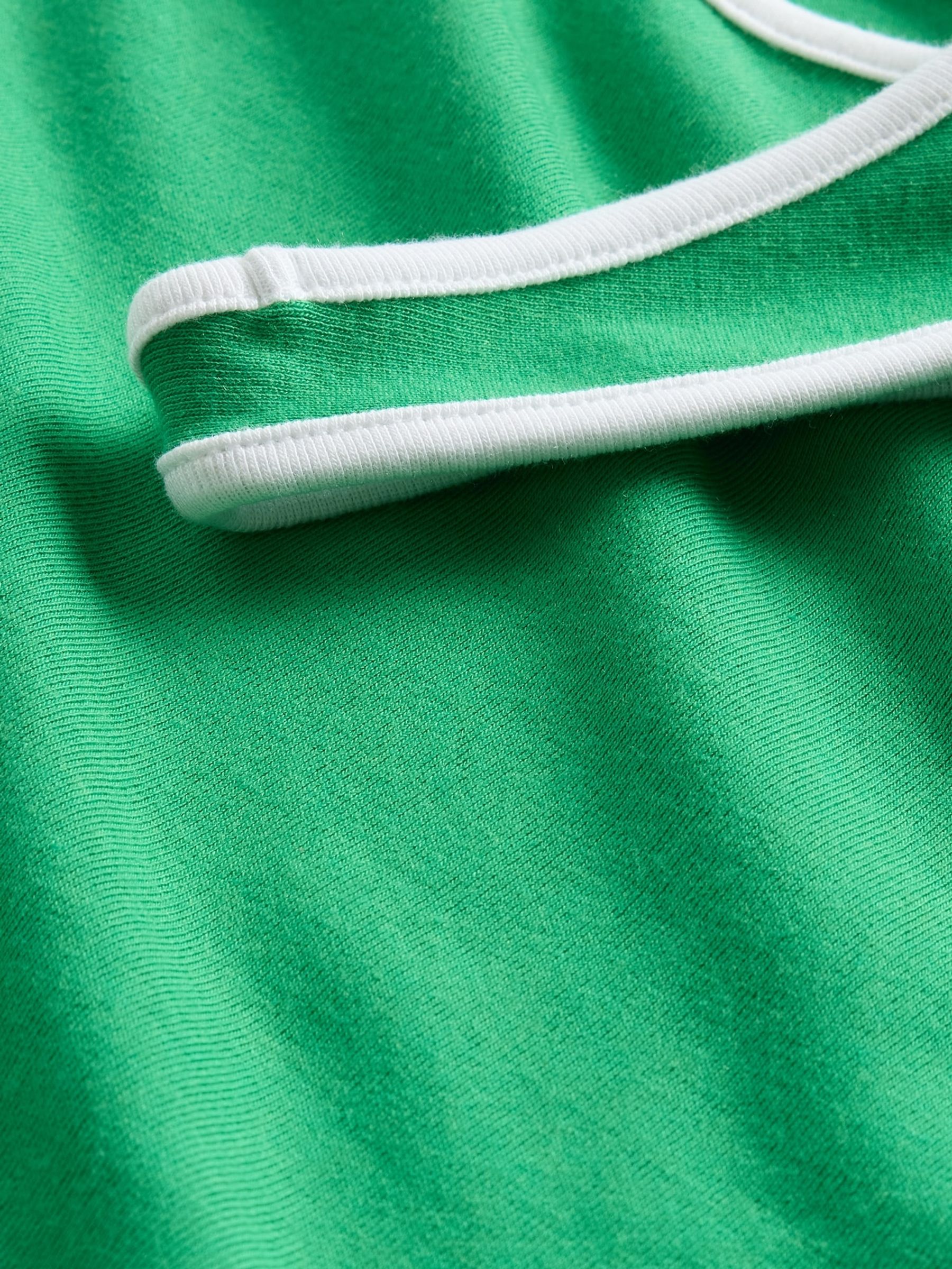Green Modern Cotton-Modal Scoop Neck Cropped Vest - Image 5 of 5