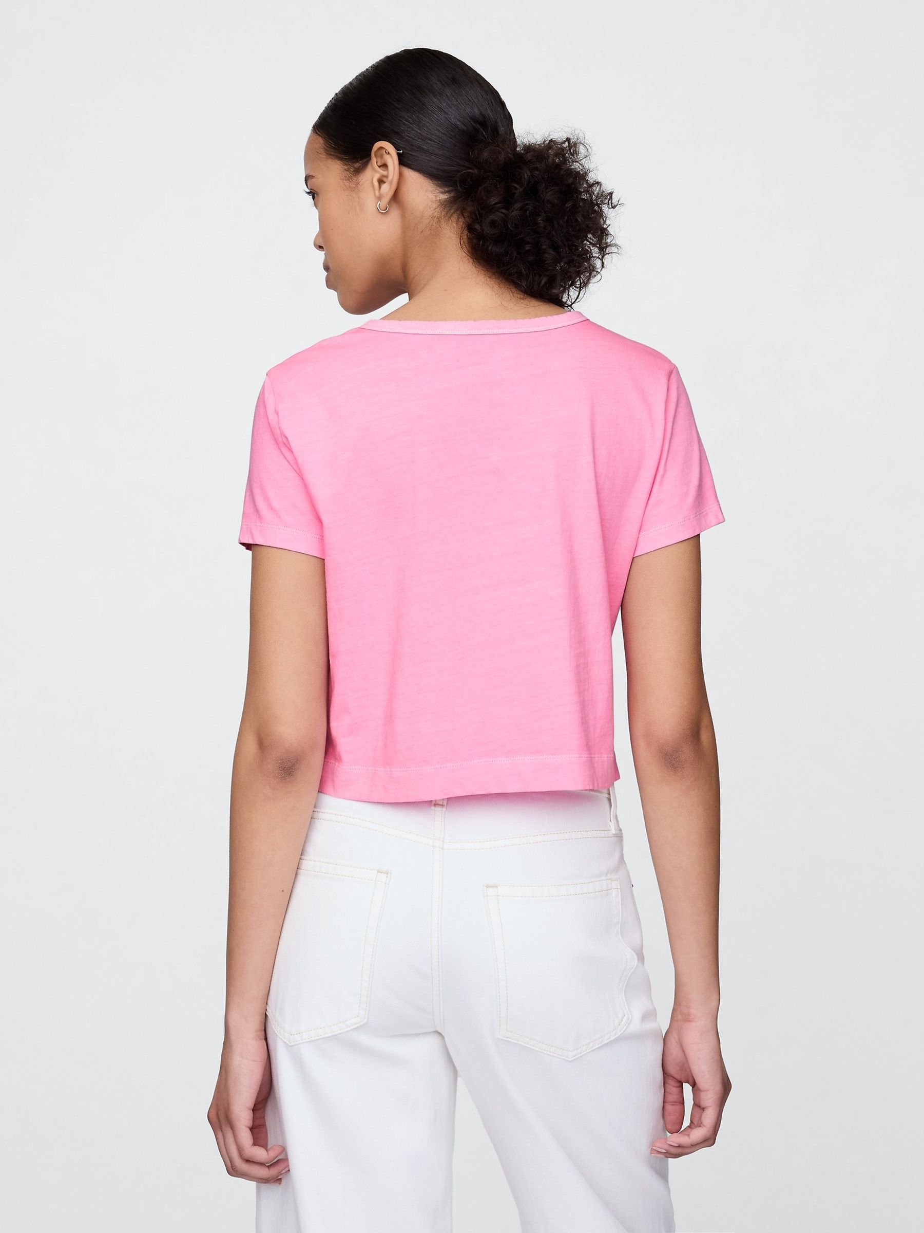 Pink VintageSoft Cropped T-Shirt - Image 2 of 5