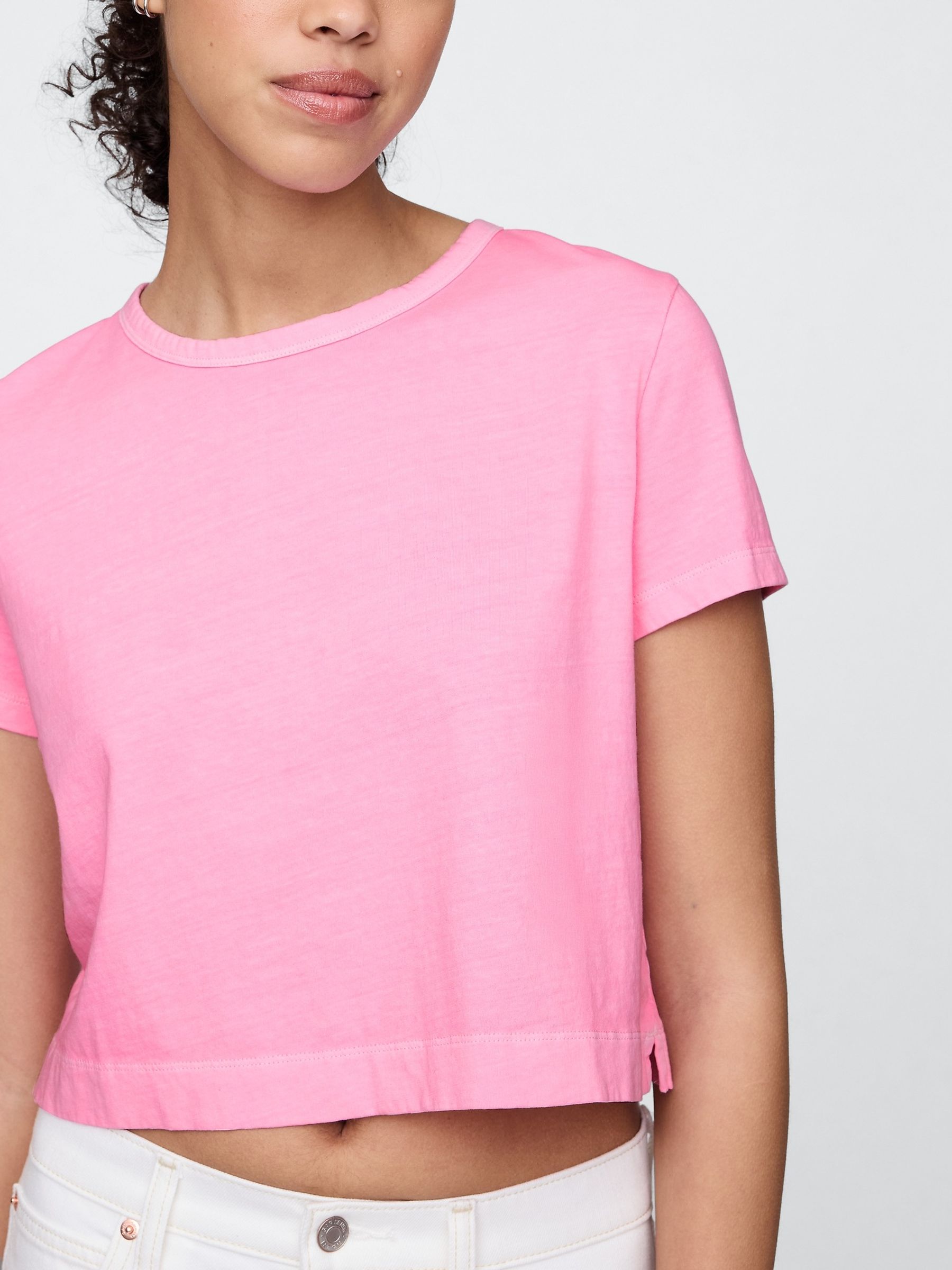 Pink VintageSoft Cropped T-Shirt - Image 4 of 5