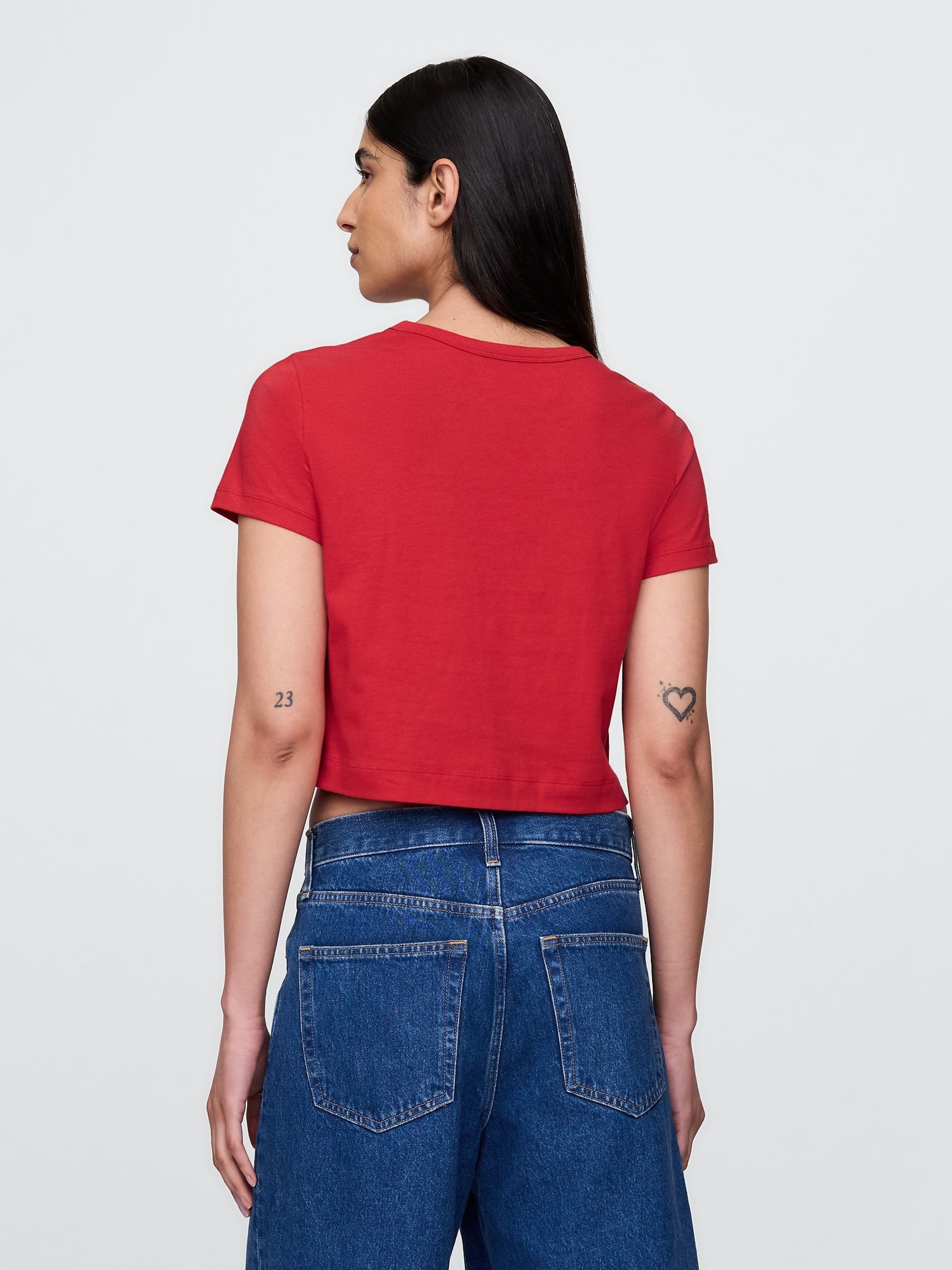 Red VintageSoft Cropped T-Shirt - Image 2 of 4