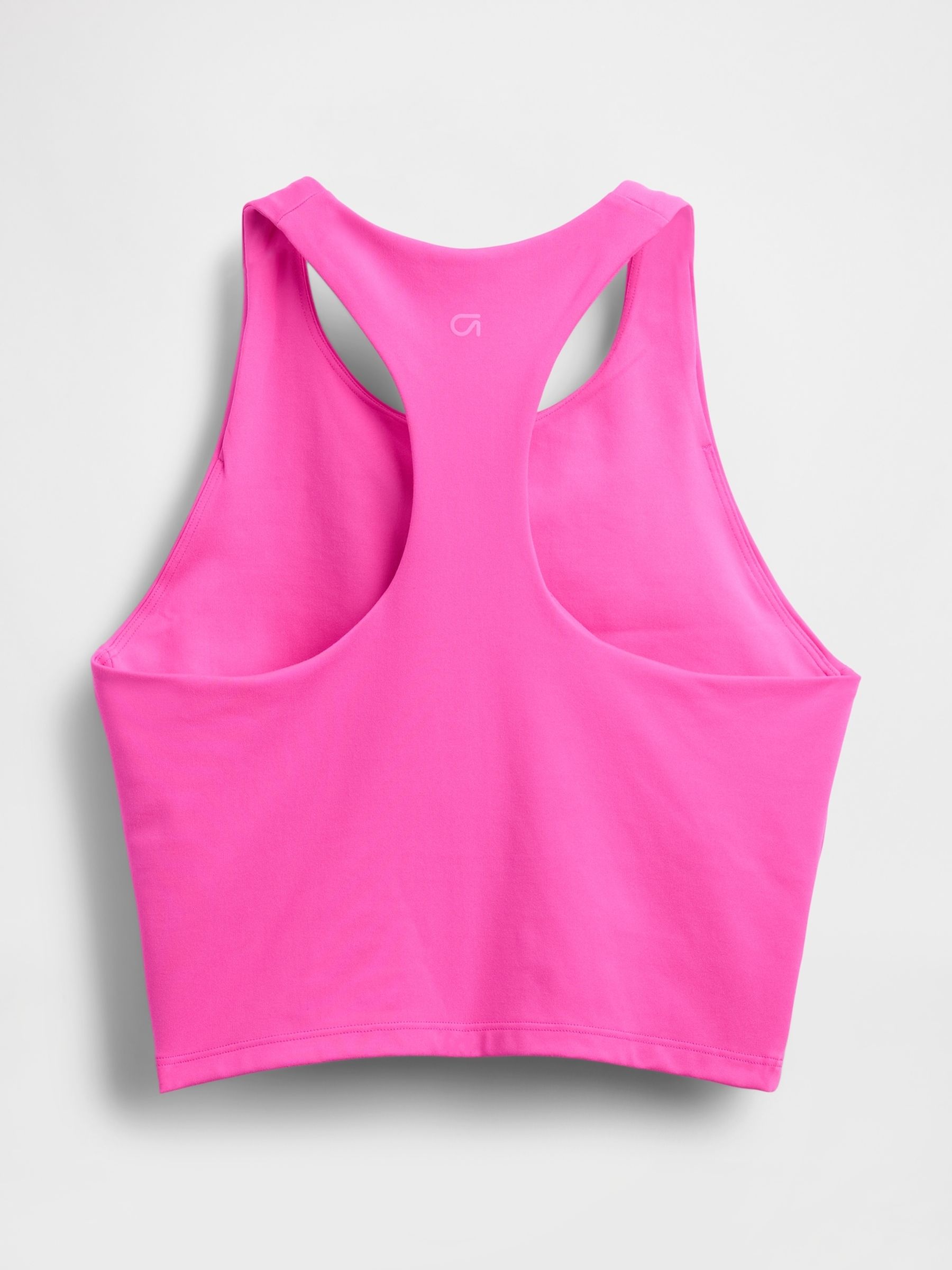 Pink Cropped Sports Tank Bra - Image 5 of 5