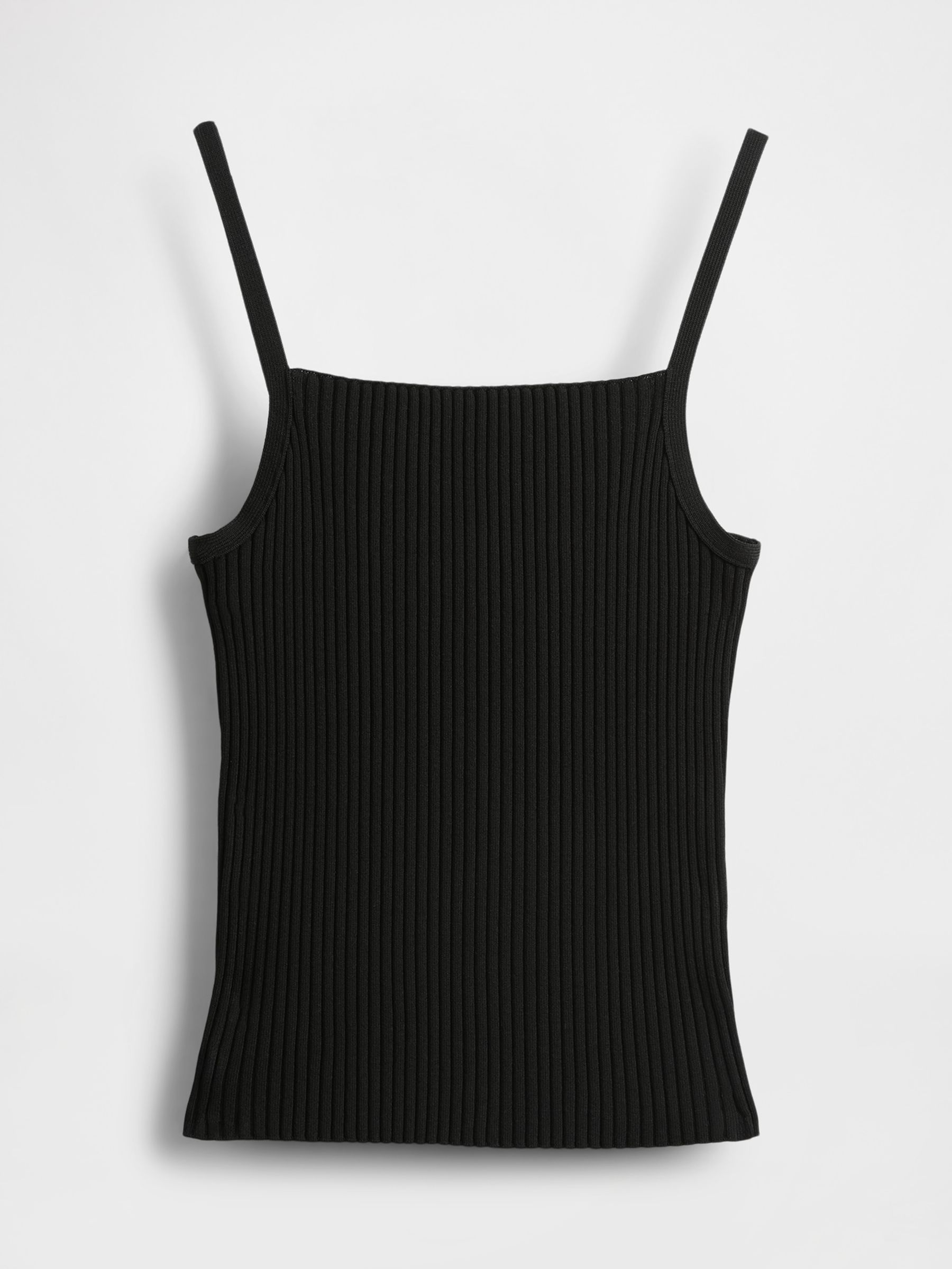 Black Cropped Rib Vest - Image 5 of 5
