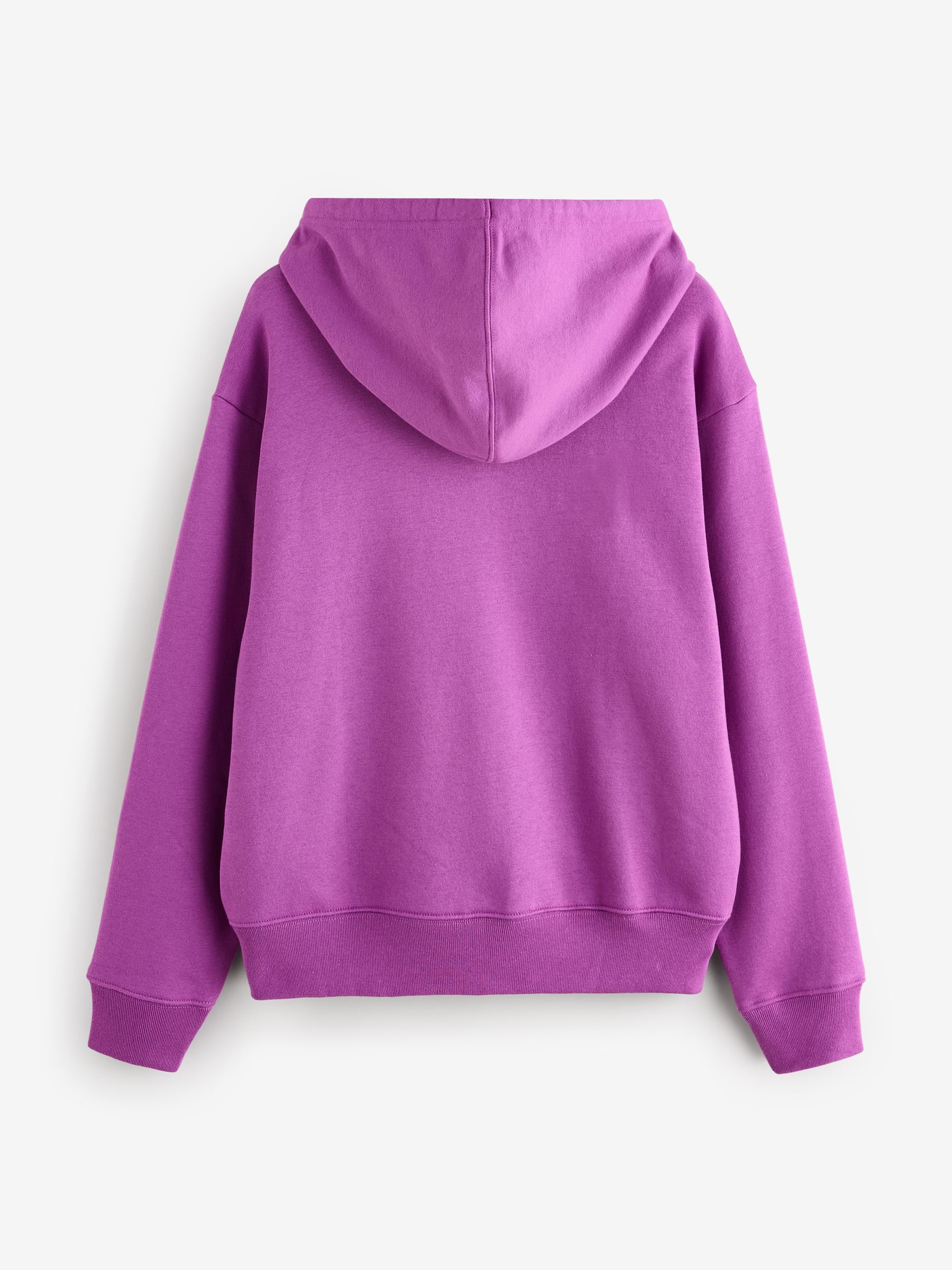 Purple & Blue Zip Up Relaxed Logo Hoodie - Image 6 of 9