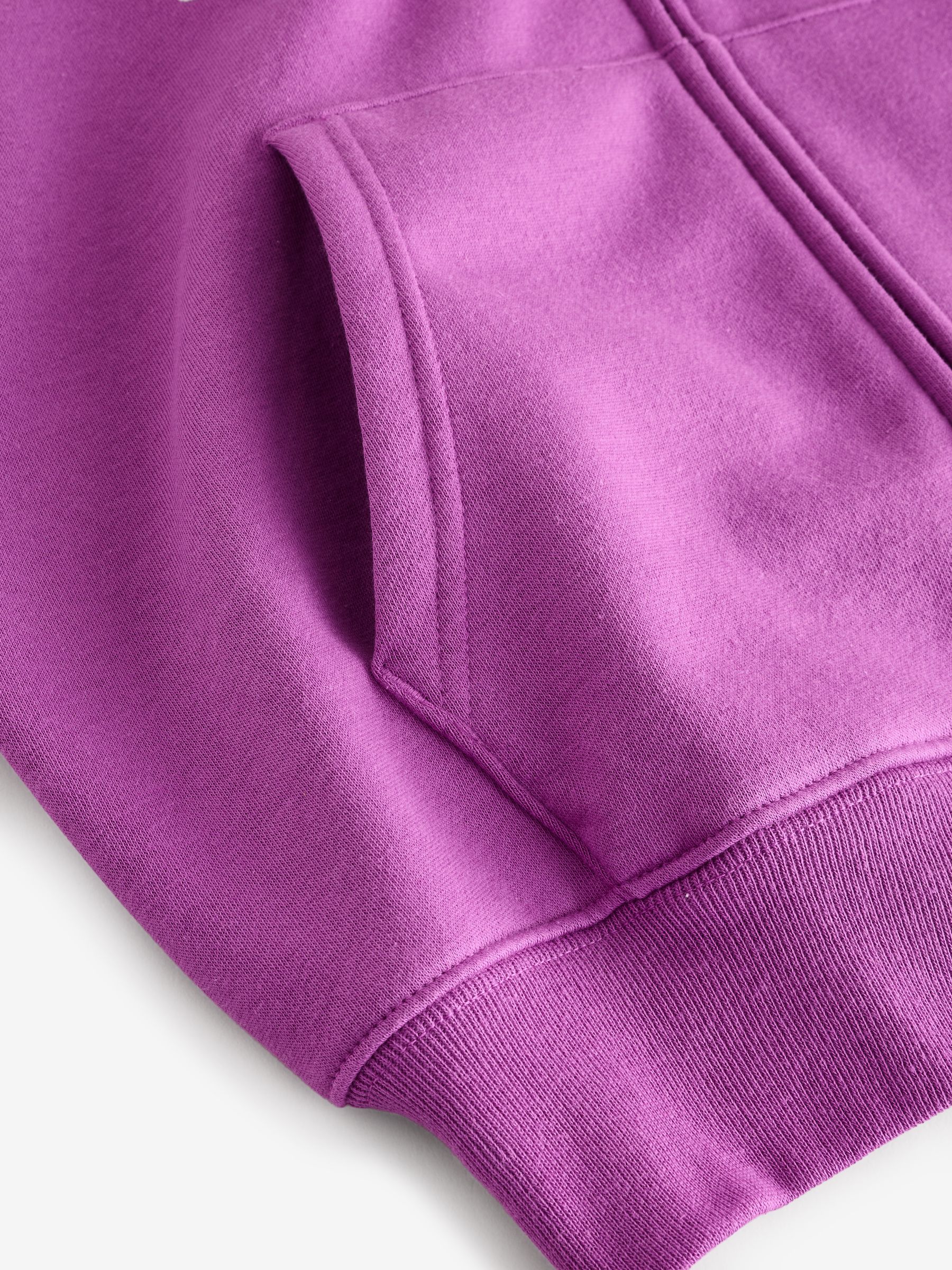 Purple & Blue Zip Up Relaxed Logo Hoodie - Image 8 of 9