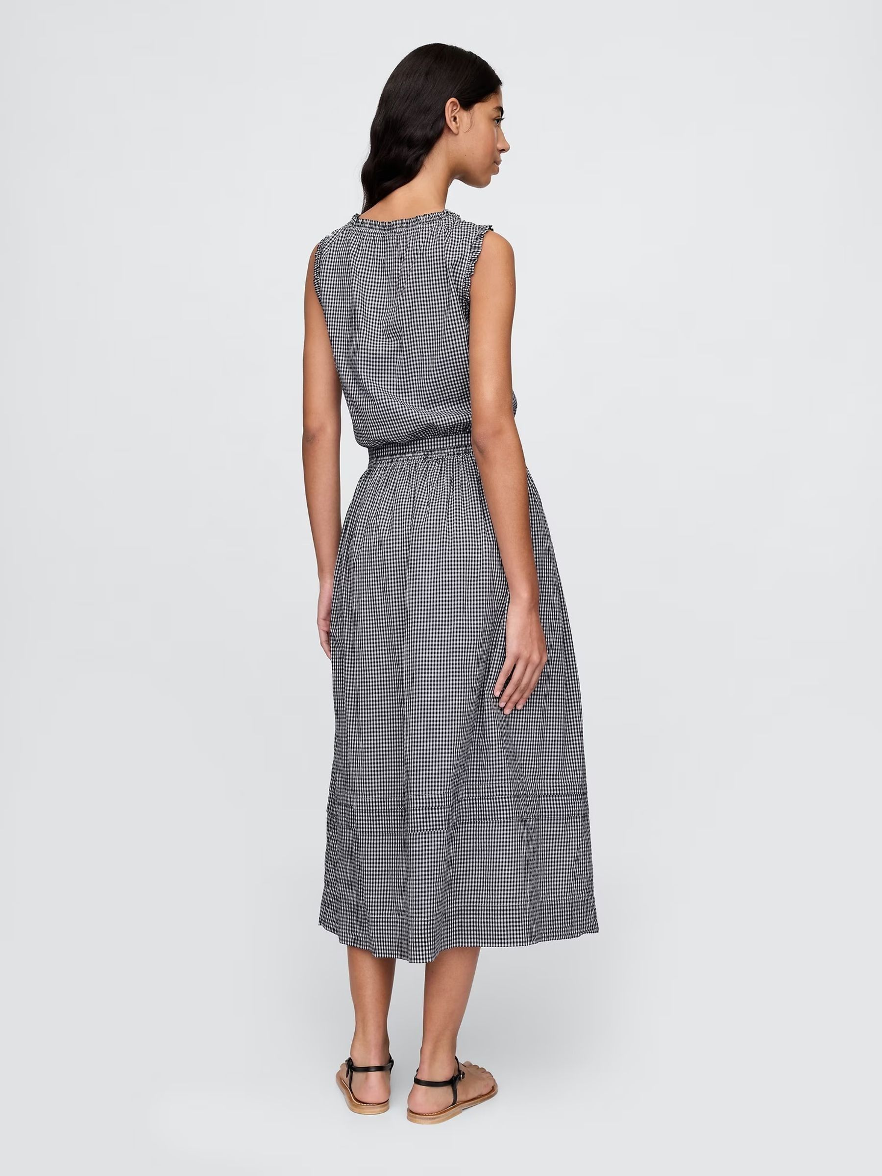 Blue DÔEN Gingham Maxi Skirt - Image 2 of 5