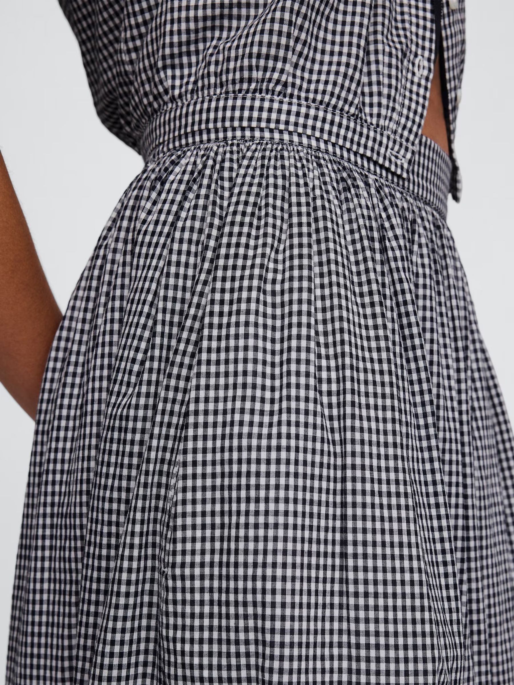 Blue DÔEN Gingham Maxi Skirt - Image 4 of 5