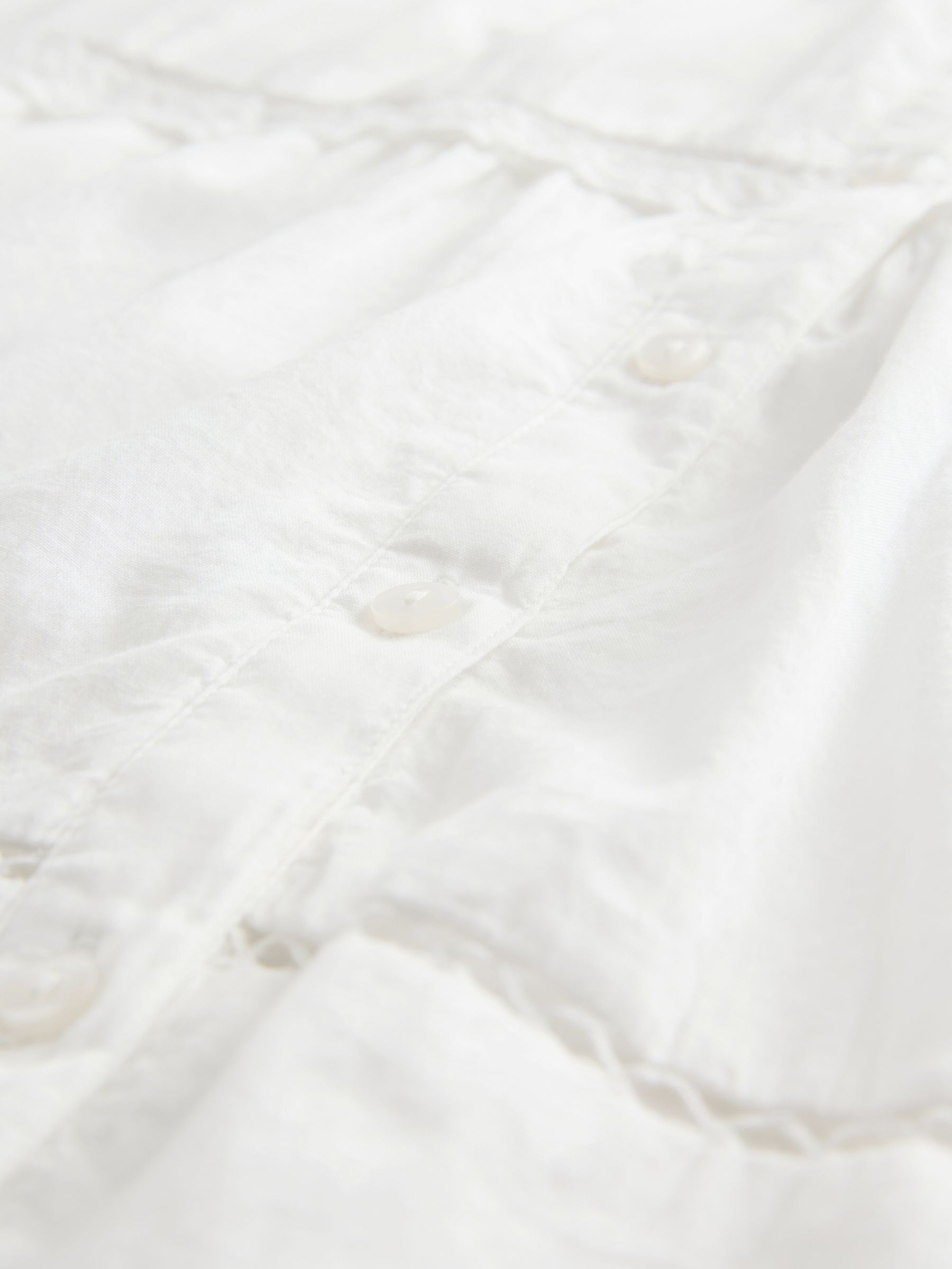 White Tiered Lace Trim Maxi Skirt - Image 4 of 4
