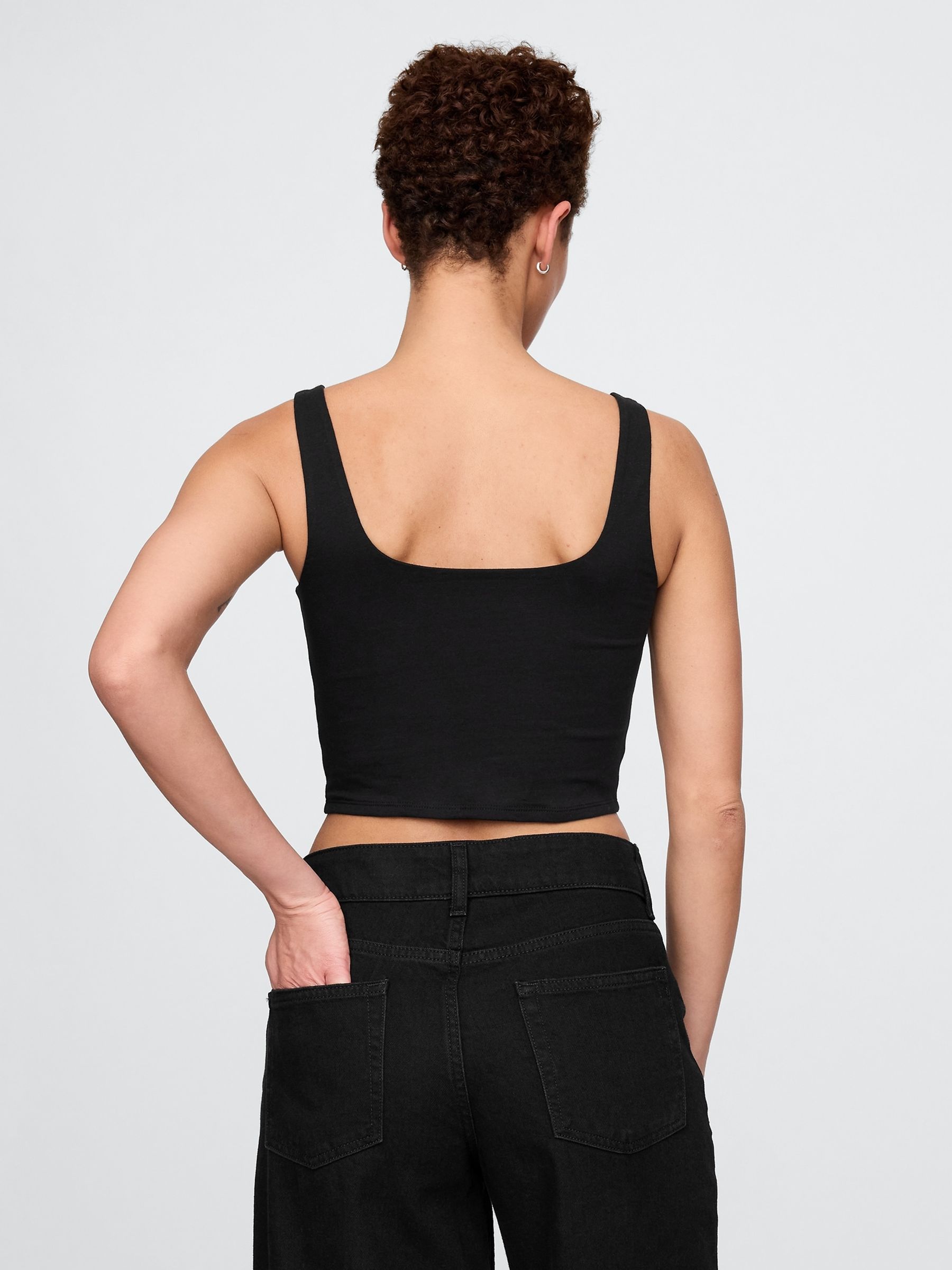 Black CloseKnit Jersey Brami - Image 2 of 4