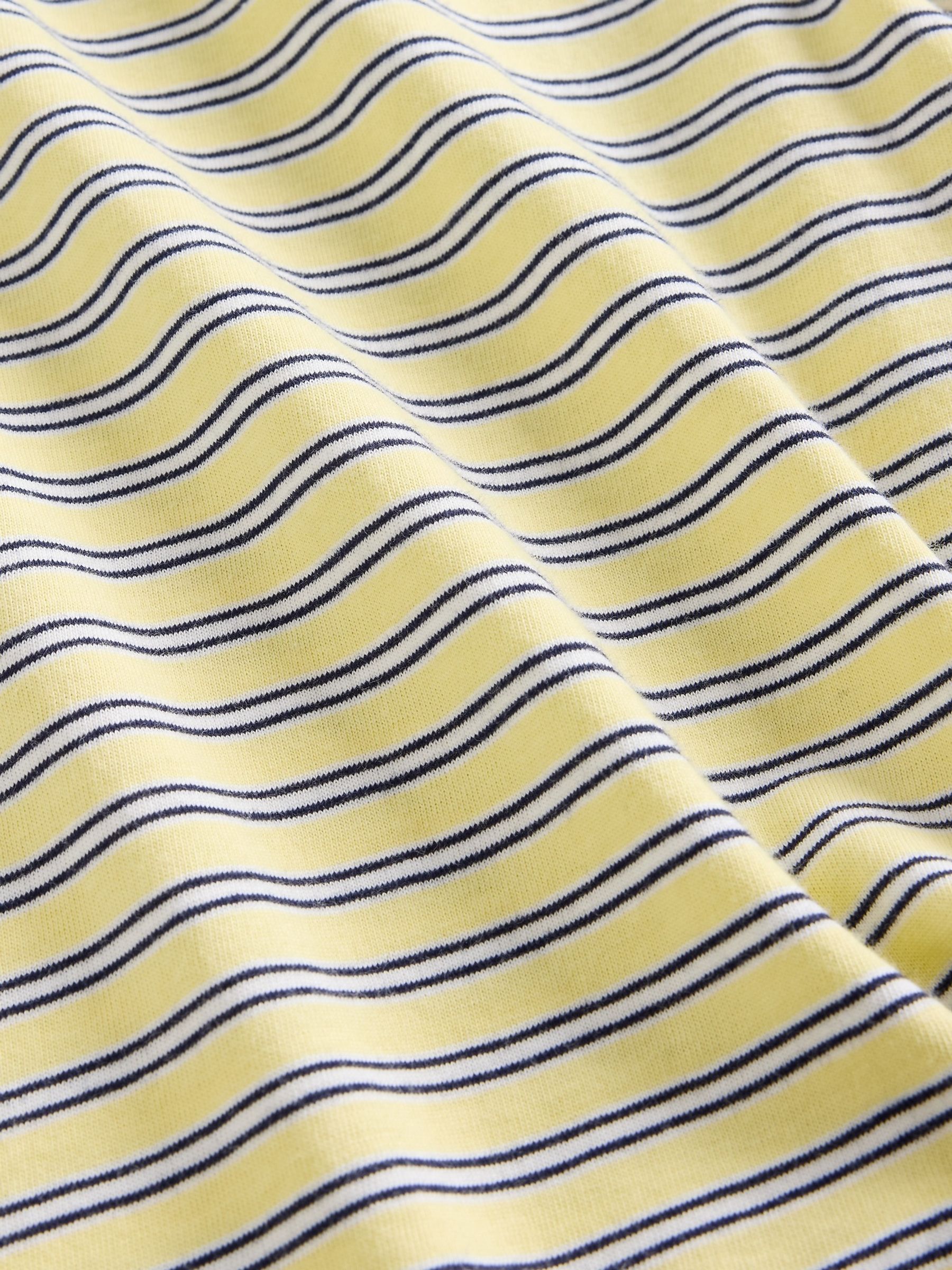 Yellow/Black Stripe Cotton VintageSoft Cropped Striped T-Shirt - Image 5 of 5