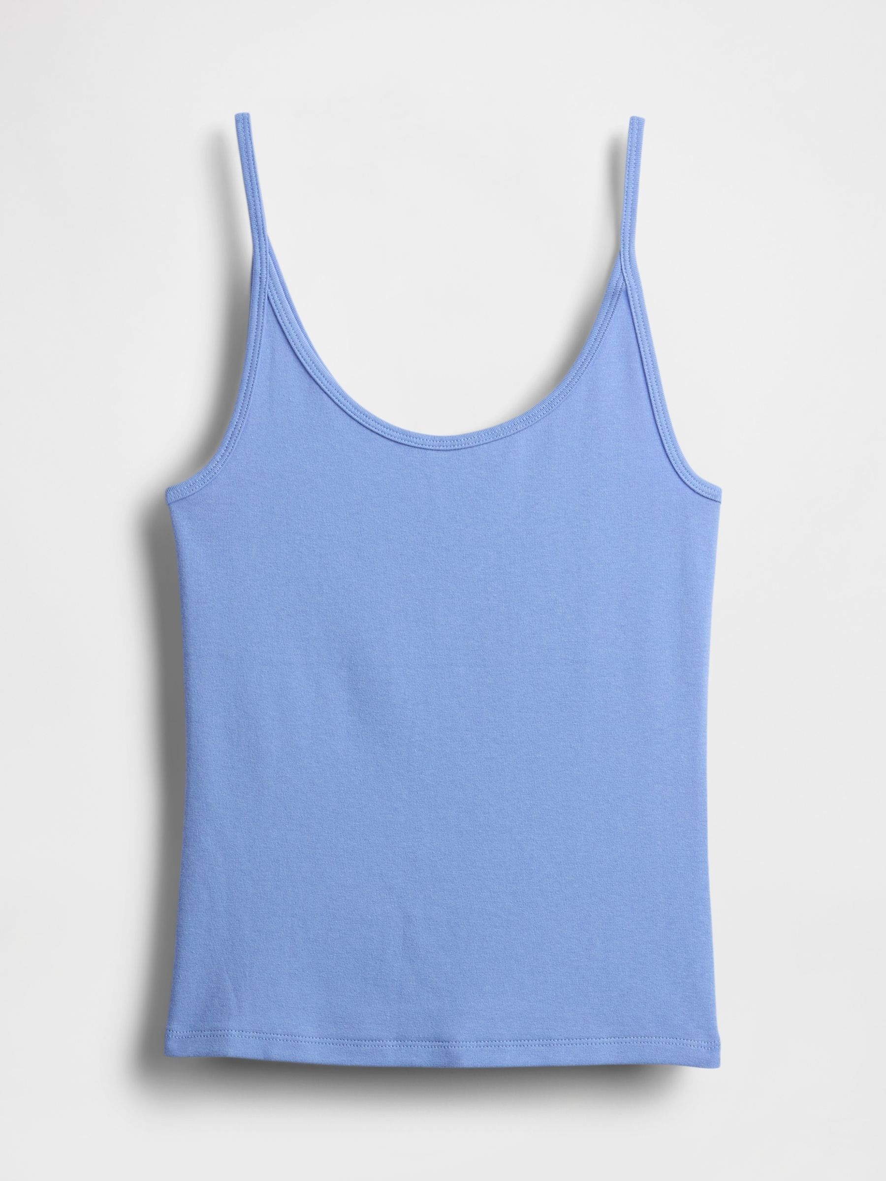 Blue Modern Cropped Cami Top - Image 4 of 5