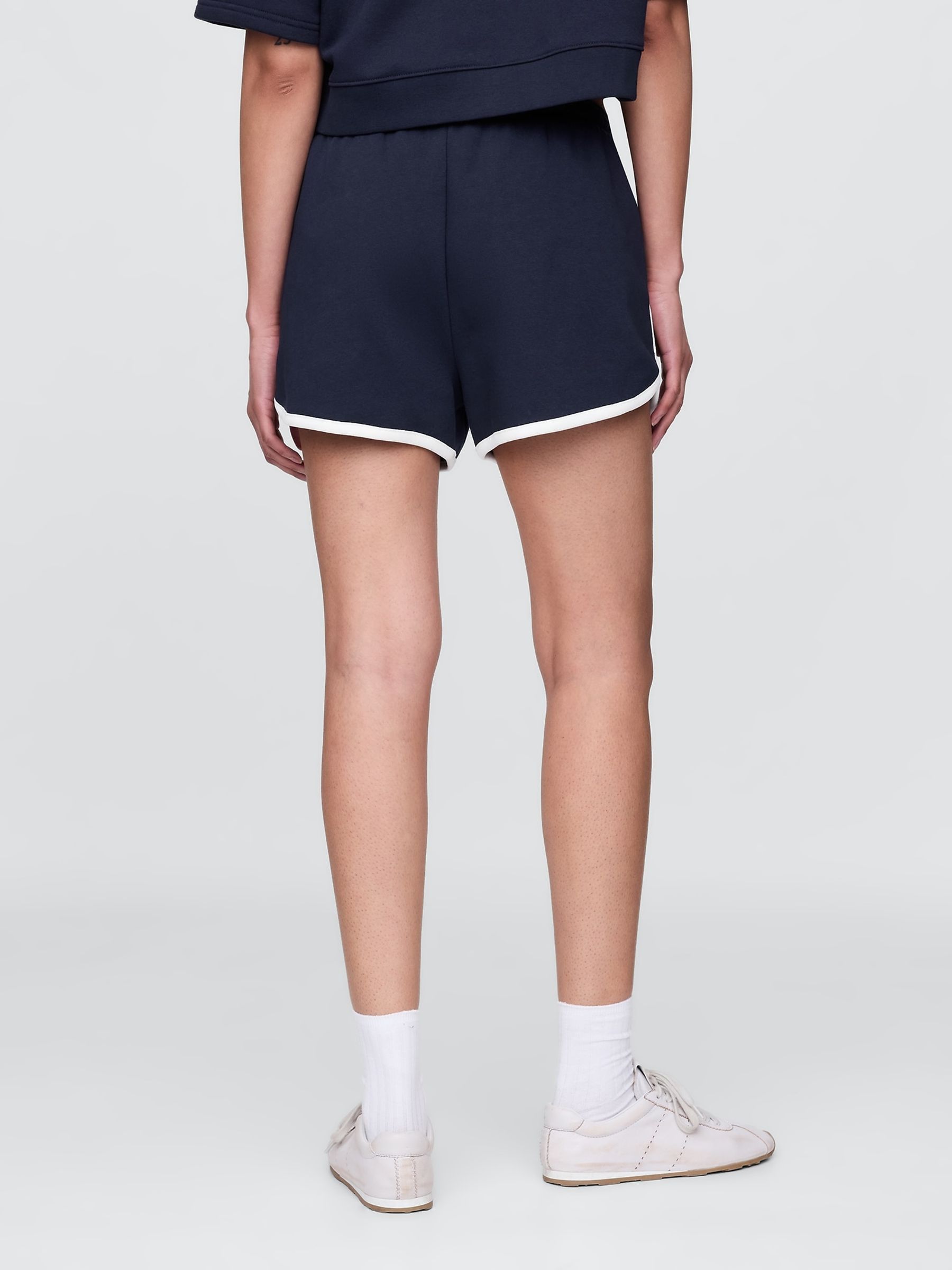 Navy/Blue VintageSoft Logo Dolphin Sweat Shorts - Image 2 of 4