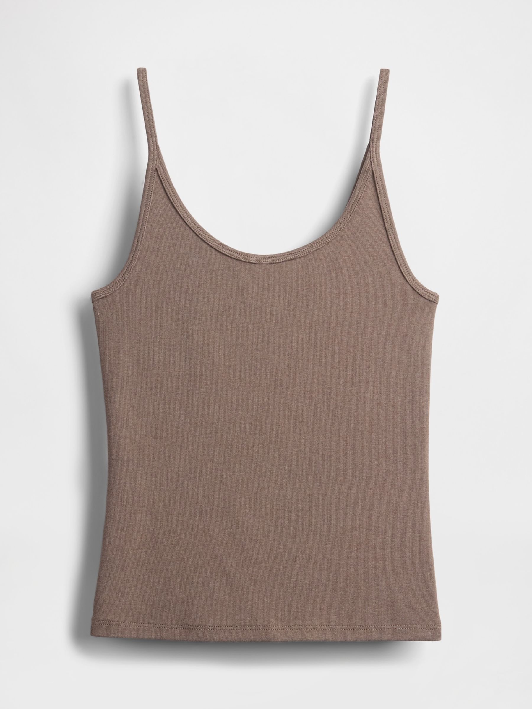 Brown Modern Cropped Cami Top - Image 4 of 5