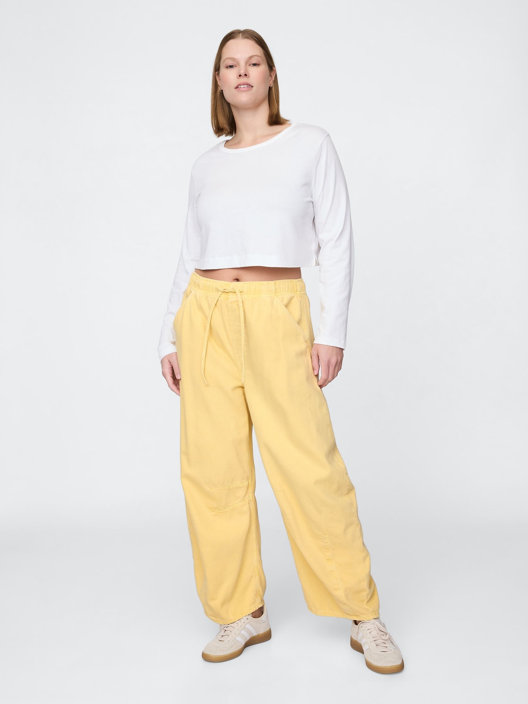Yellow Mid Rise UltraSoft Easy Horseshoe Jeans - Image 1 of 5
