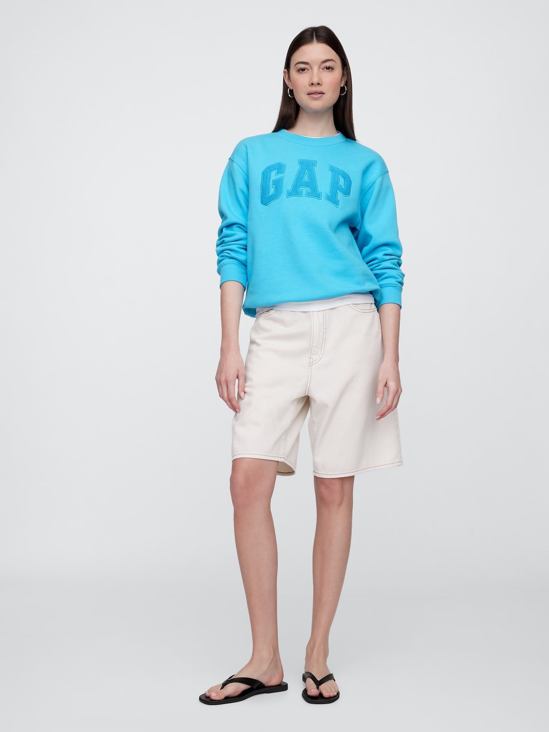 Blue Relaxed Logo Sweatshirt - Image 3 of 5