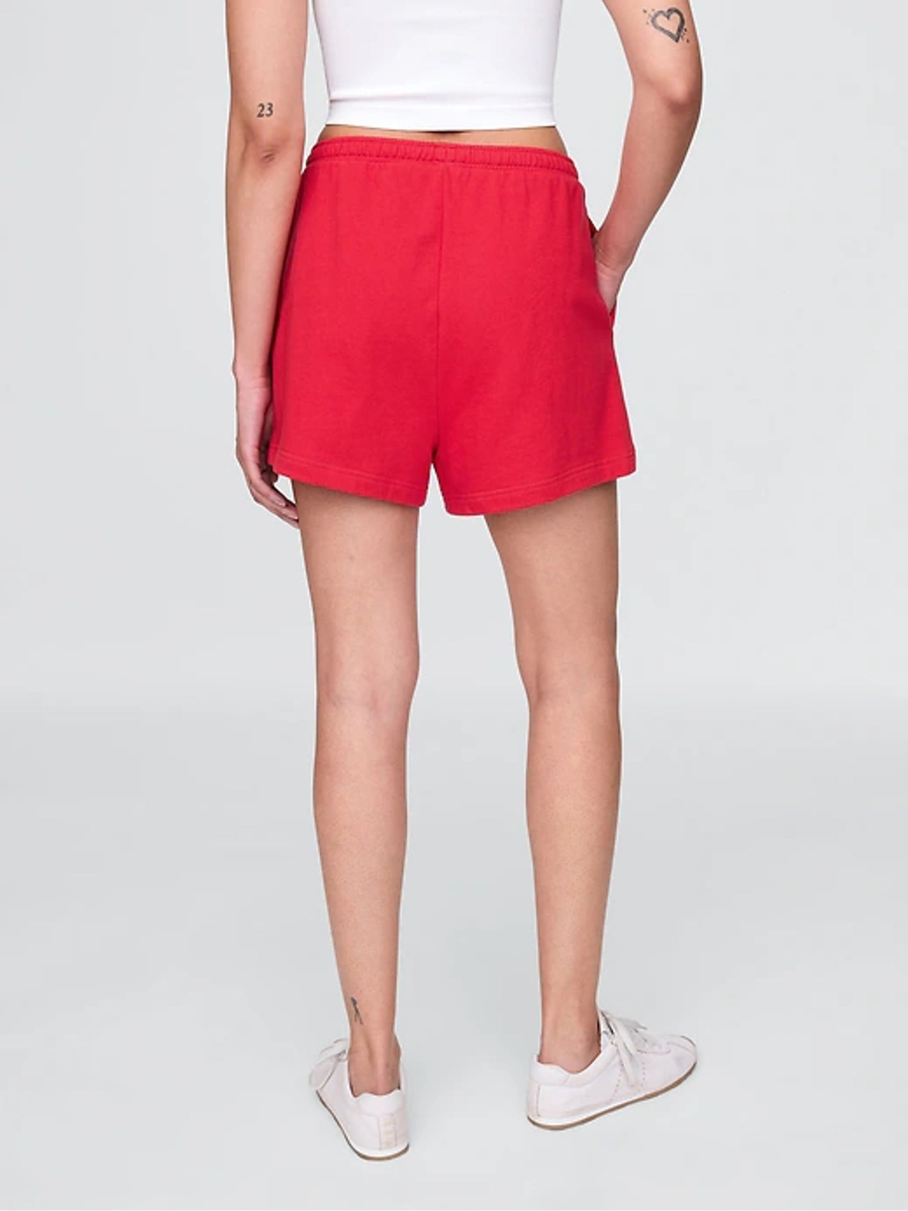Red Heavyweight French Terry Classic Sweat Shorts - Image 2 of 7