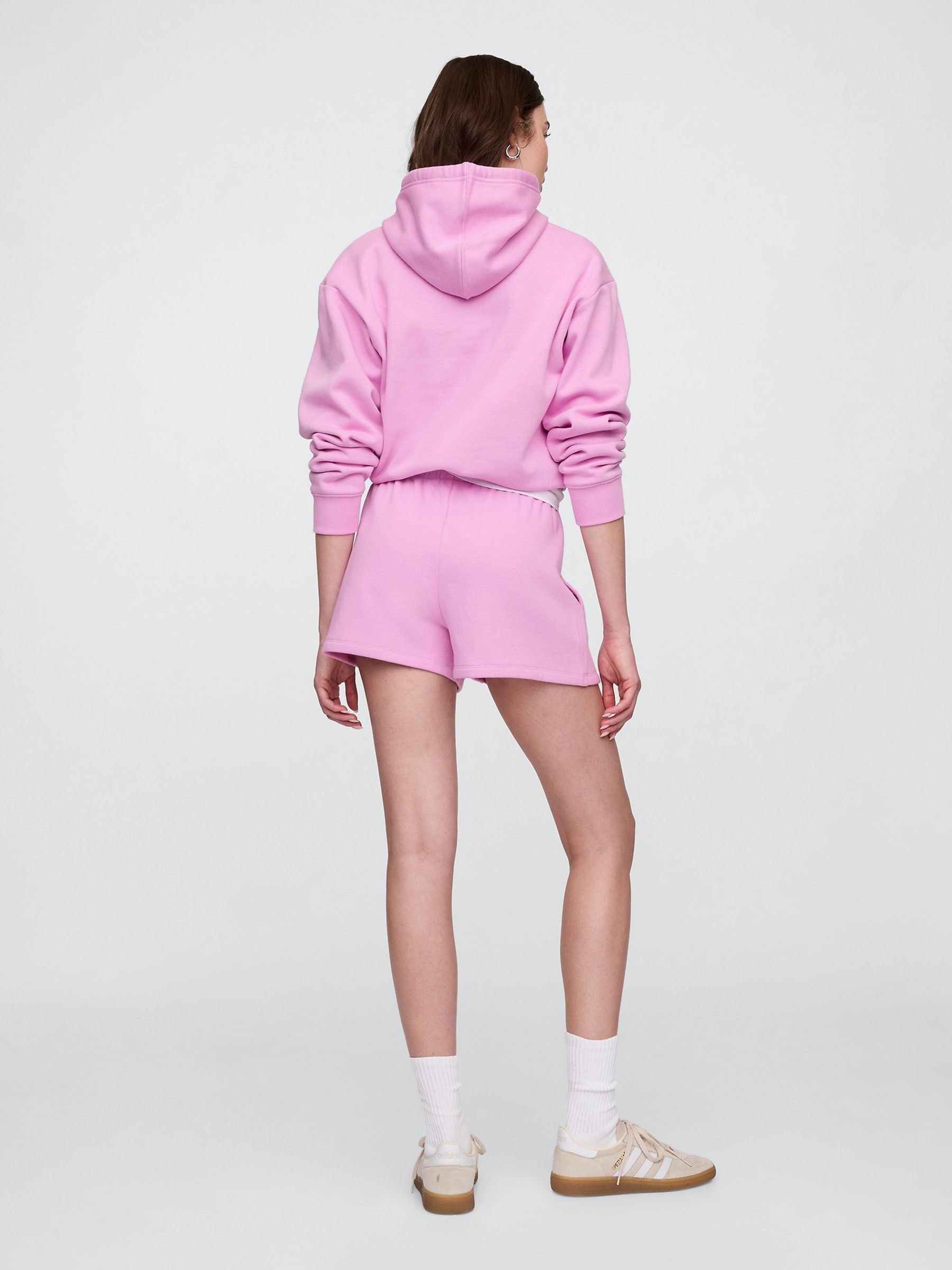 Pink Palm Print Logo Pull On Shorts - Image 2 of 4