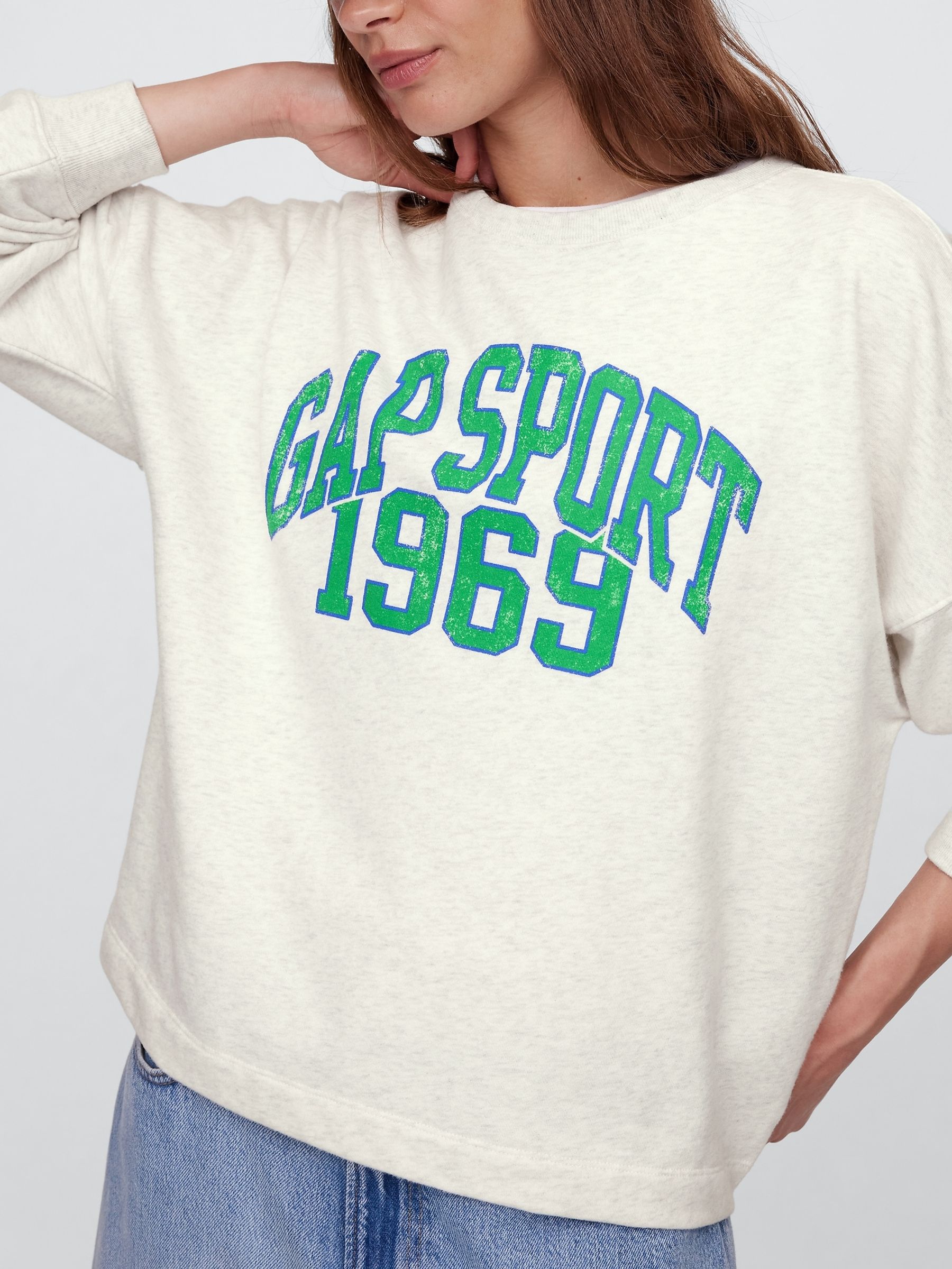 Grey Logo Crew Neck Sweatshirt - Image 4 of 5