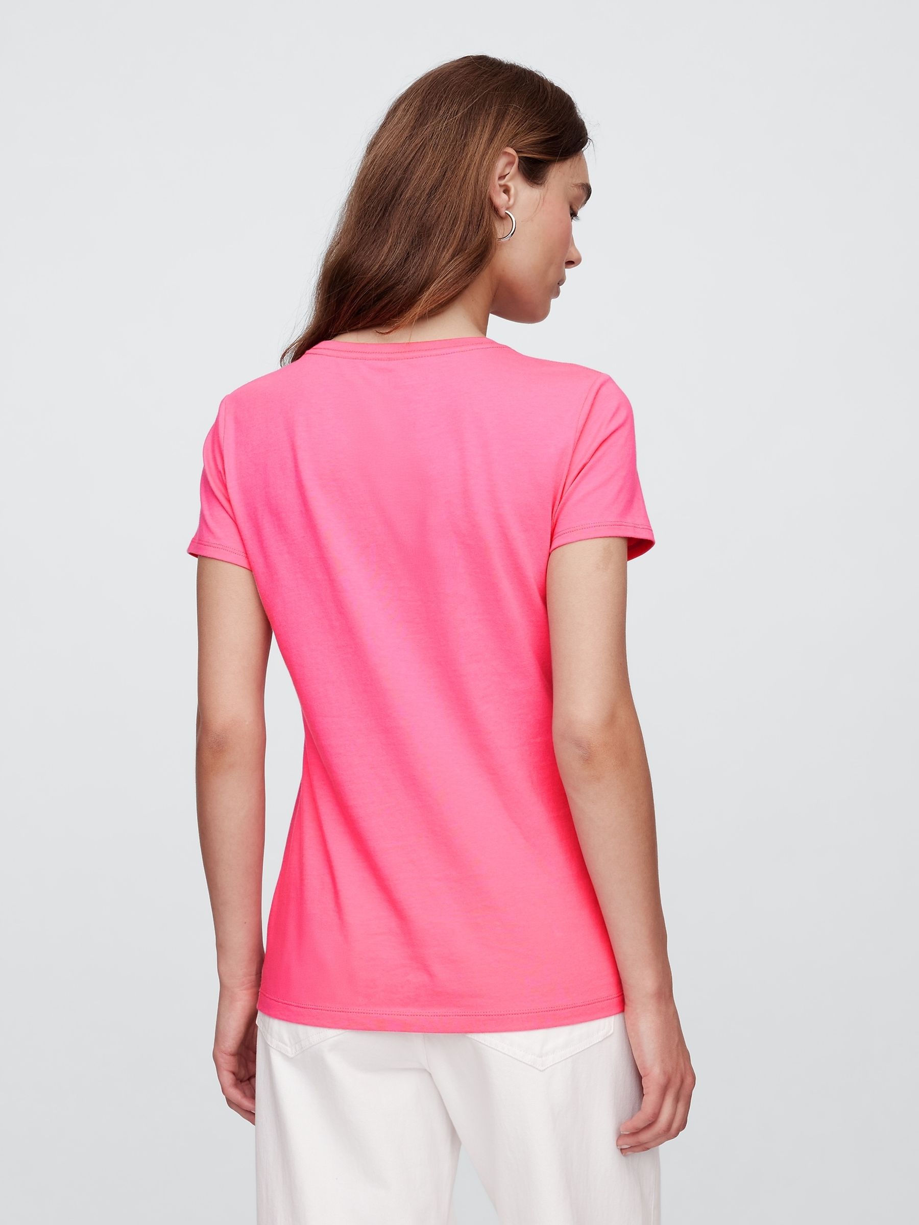 Bright Pink Logo Short Sleeve Crew Neck T-Shirt - Image 2 of 4