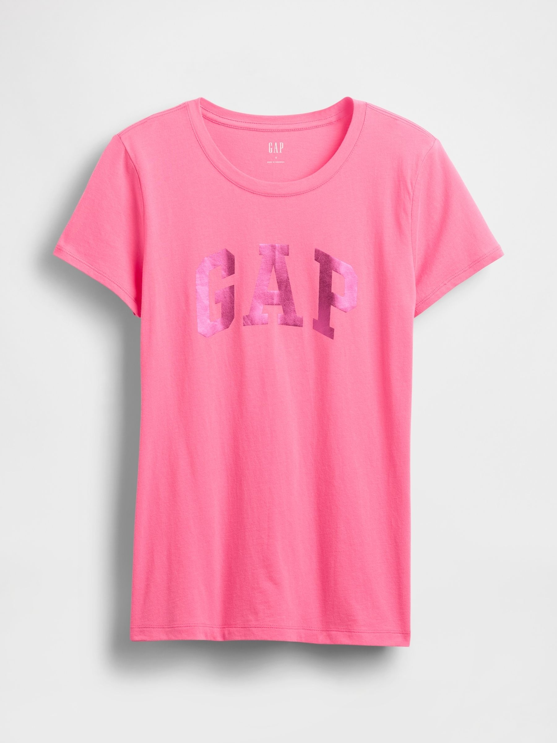 Bright Pink Logo Short Sleeve Crew Neck T-Shirt - Image 4 of 4