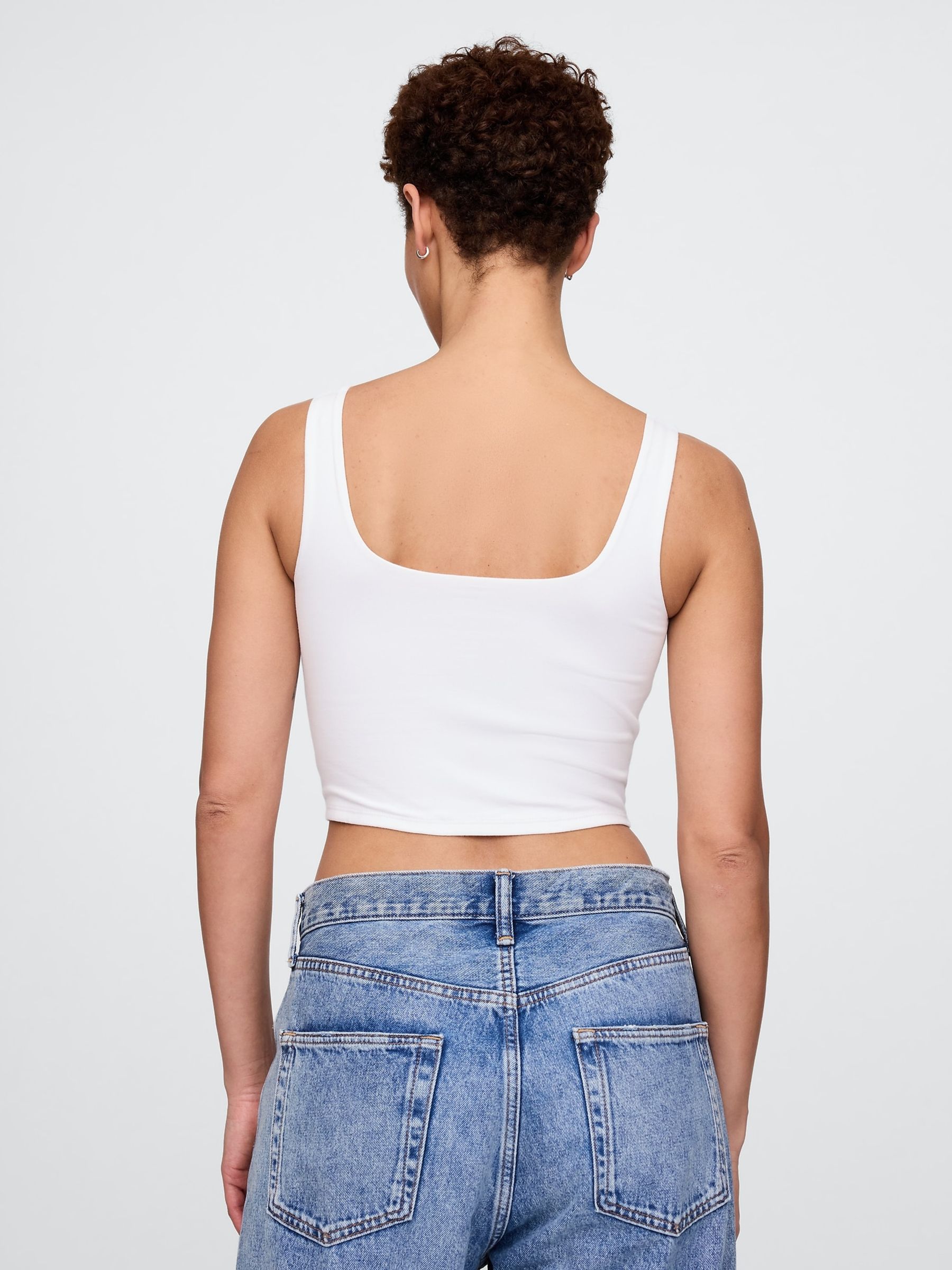 White CloseKnit Jersey Brami - Image 2 of 5
