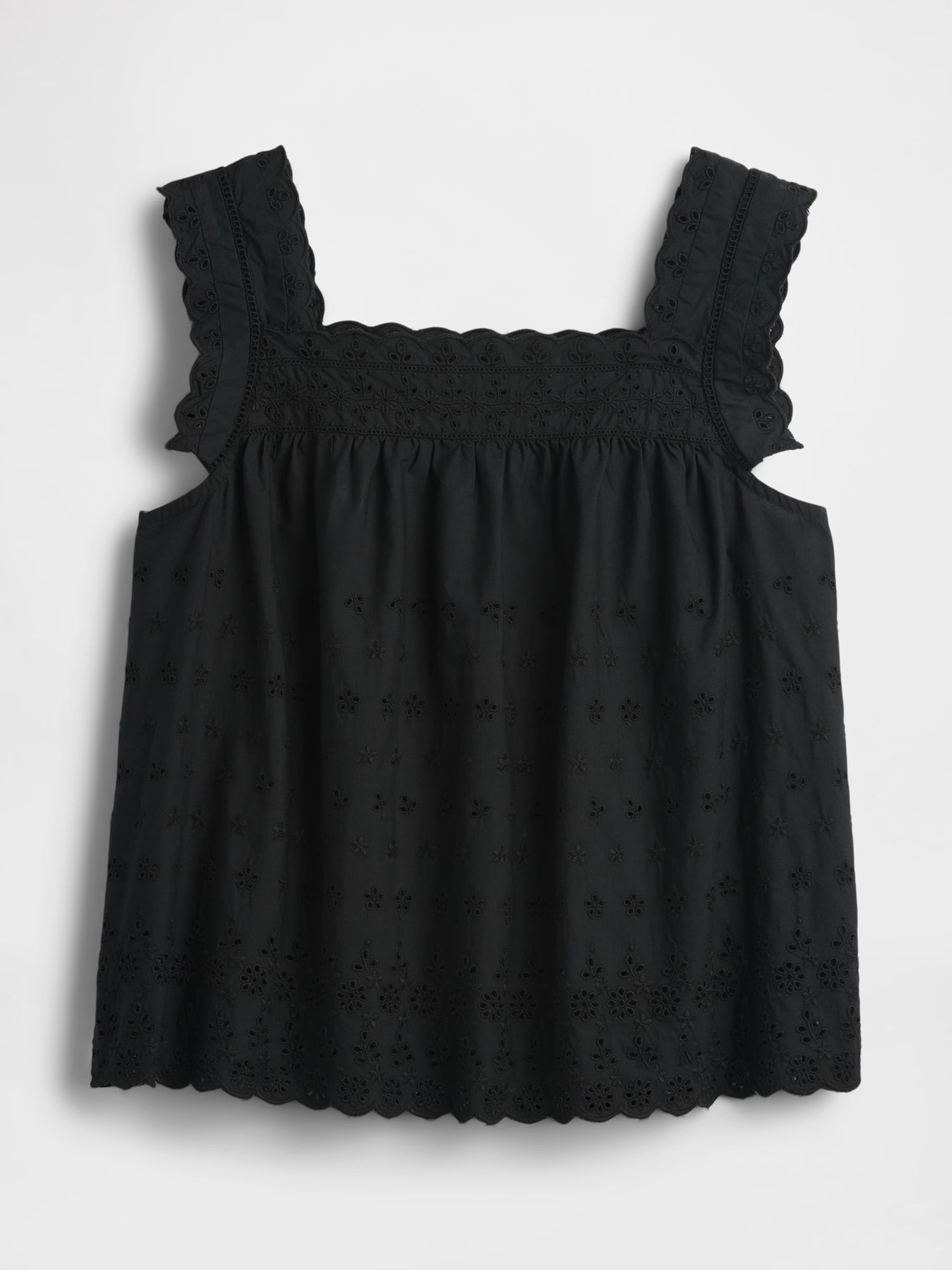 Black DÔEN Eyelet Sleeveless Top - Image 5 of 6