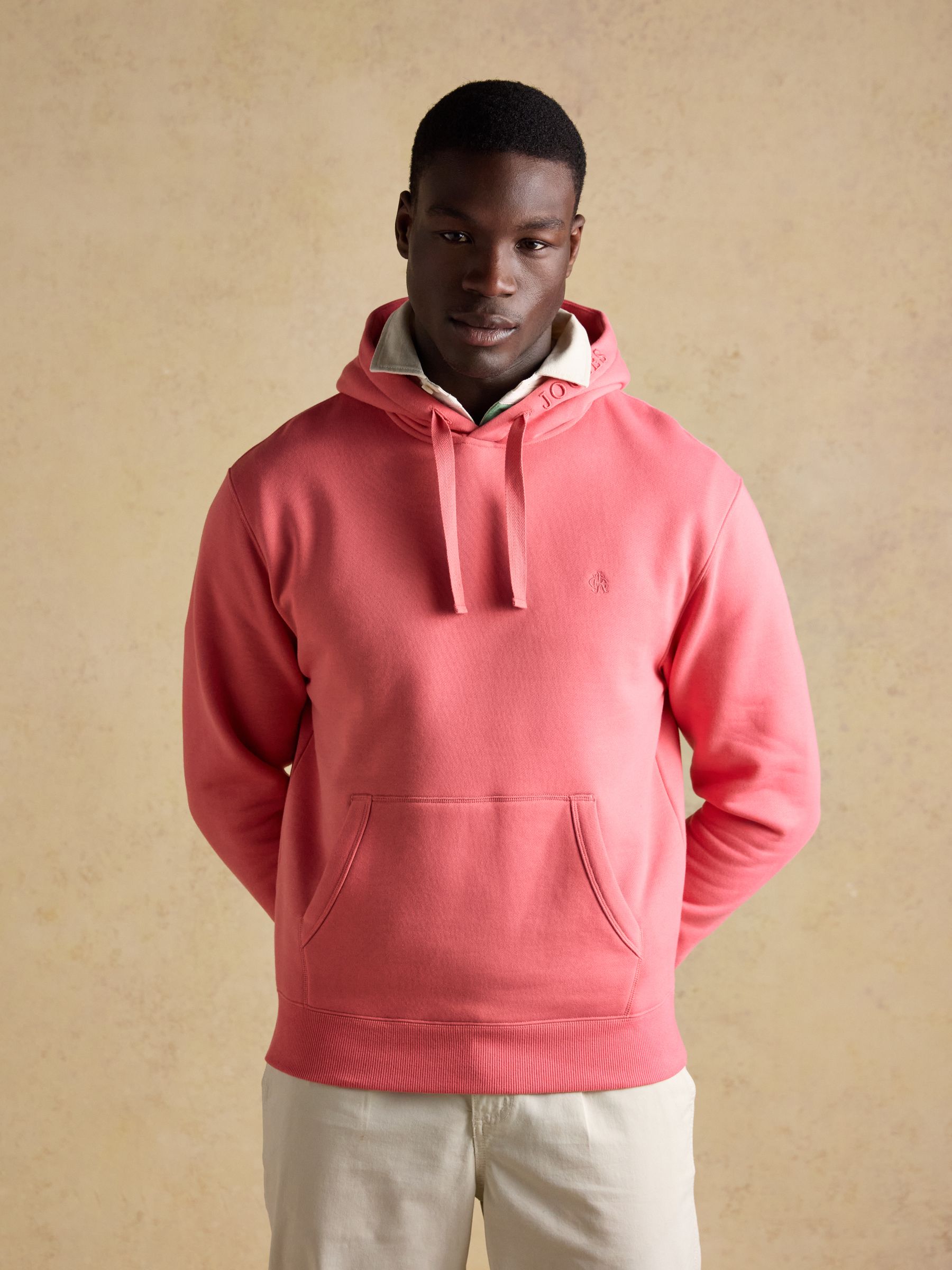 Jenkins Pink Brushed Cotton Jersey Hoodie - Image 1 of 8