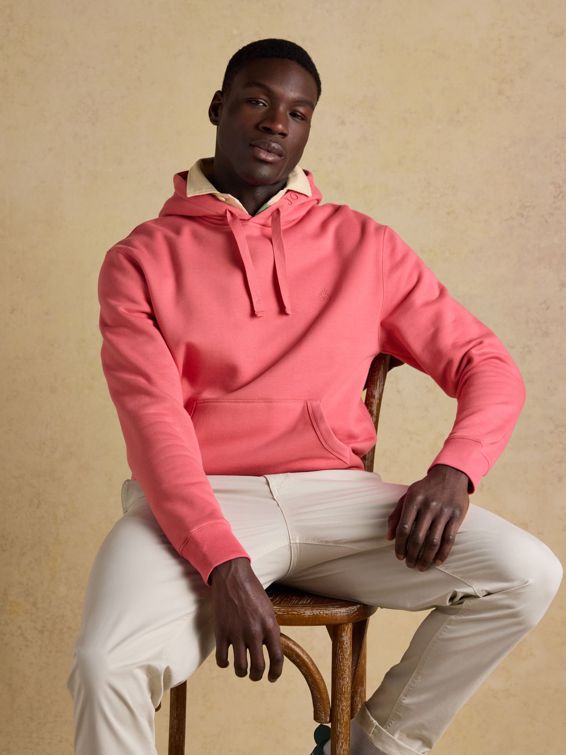 Jenkins Pink Brushed Cotton Jersey Hoodie - Image 3 of 8