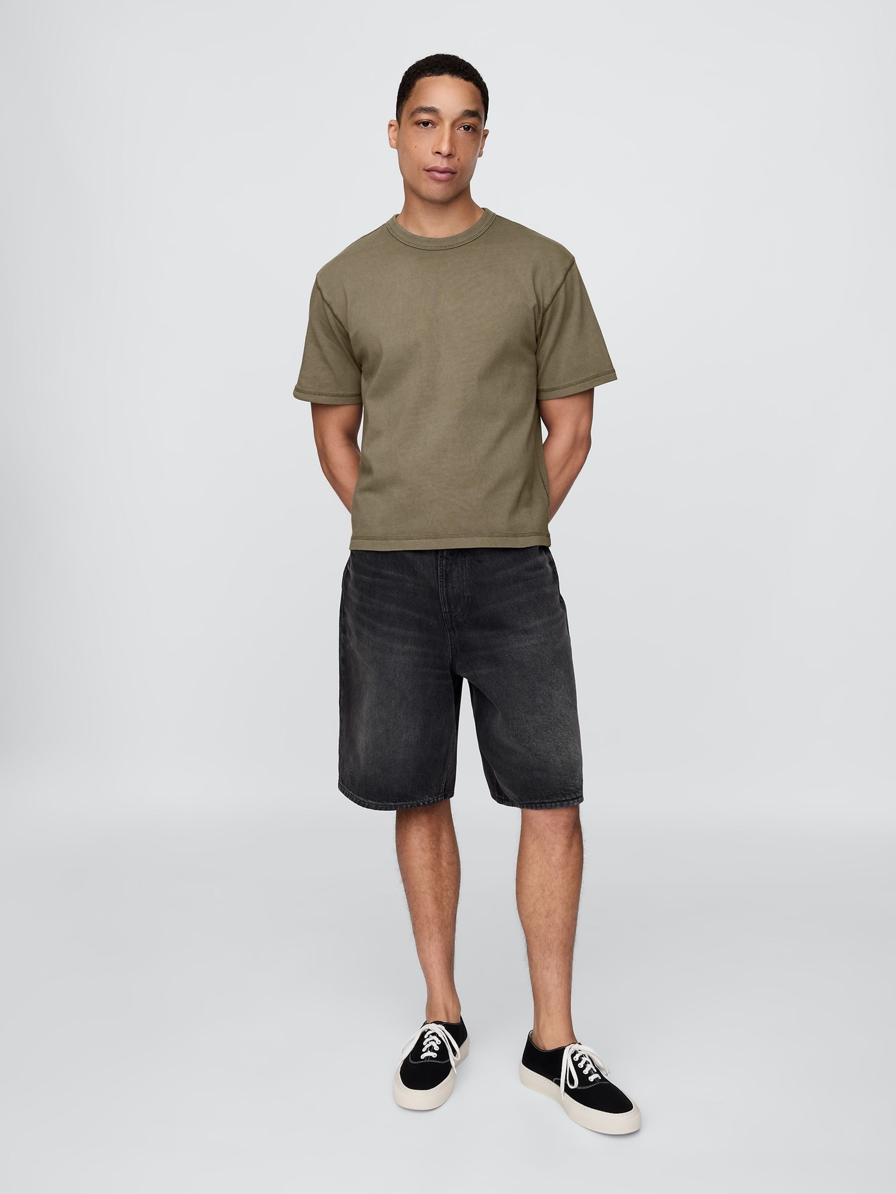 Green Heavyweight Cropped T-Shirt - Image 3 of 5