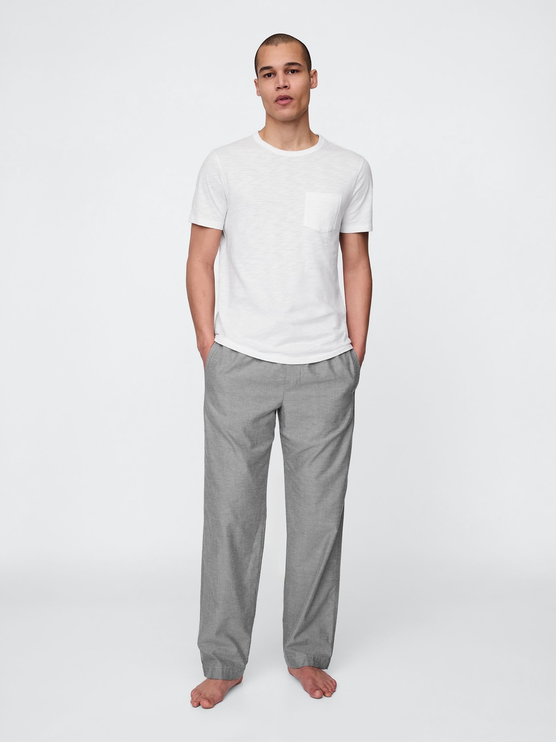 Grey Soft Cotton Pyjama Bottoms - Image 1 of 4
