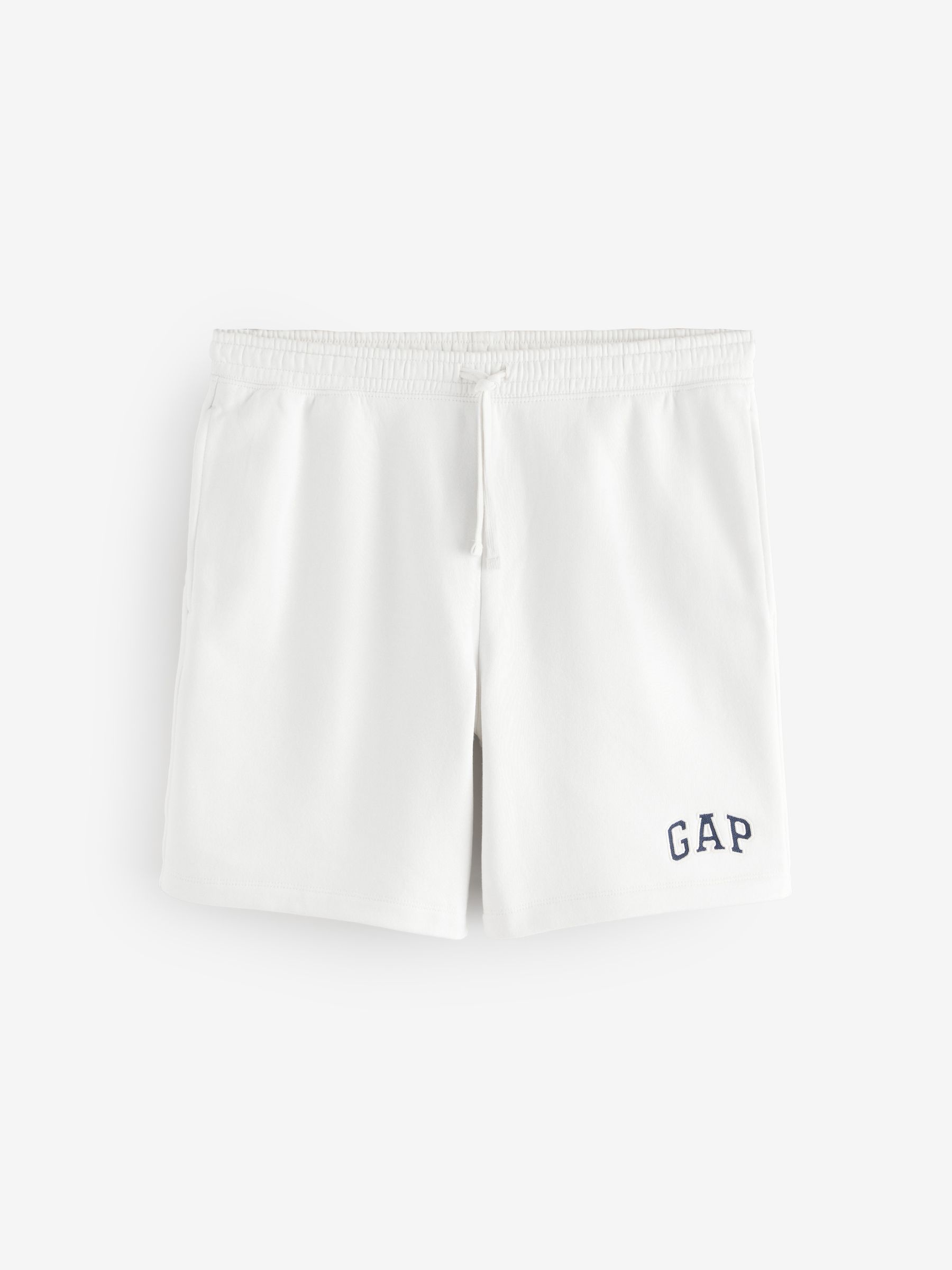 White Pull On Logo Jogger Shorts - Image 1 of 5