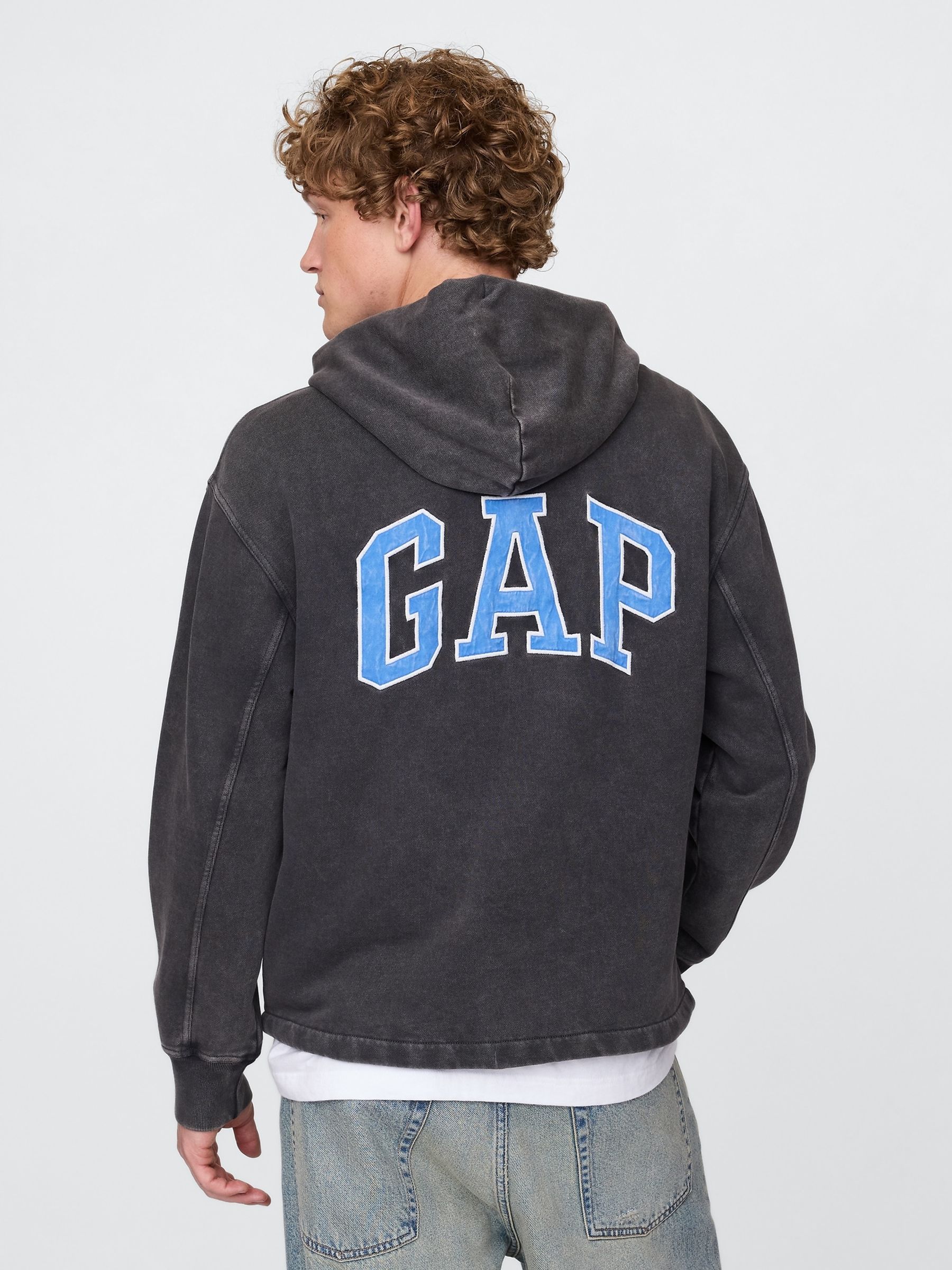 Washed Black Logo Hoodie - Image 2 of 5