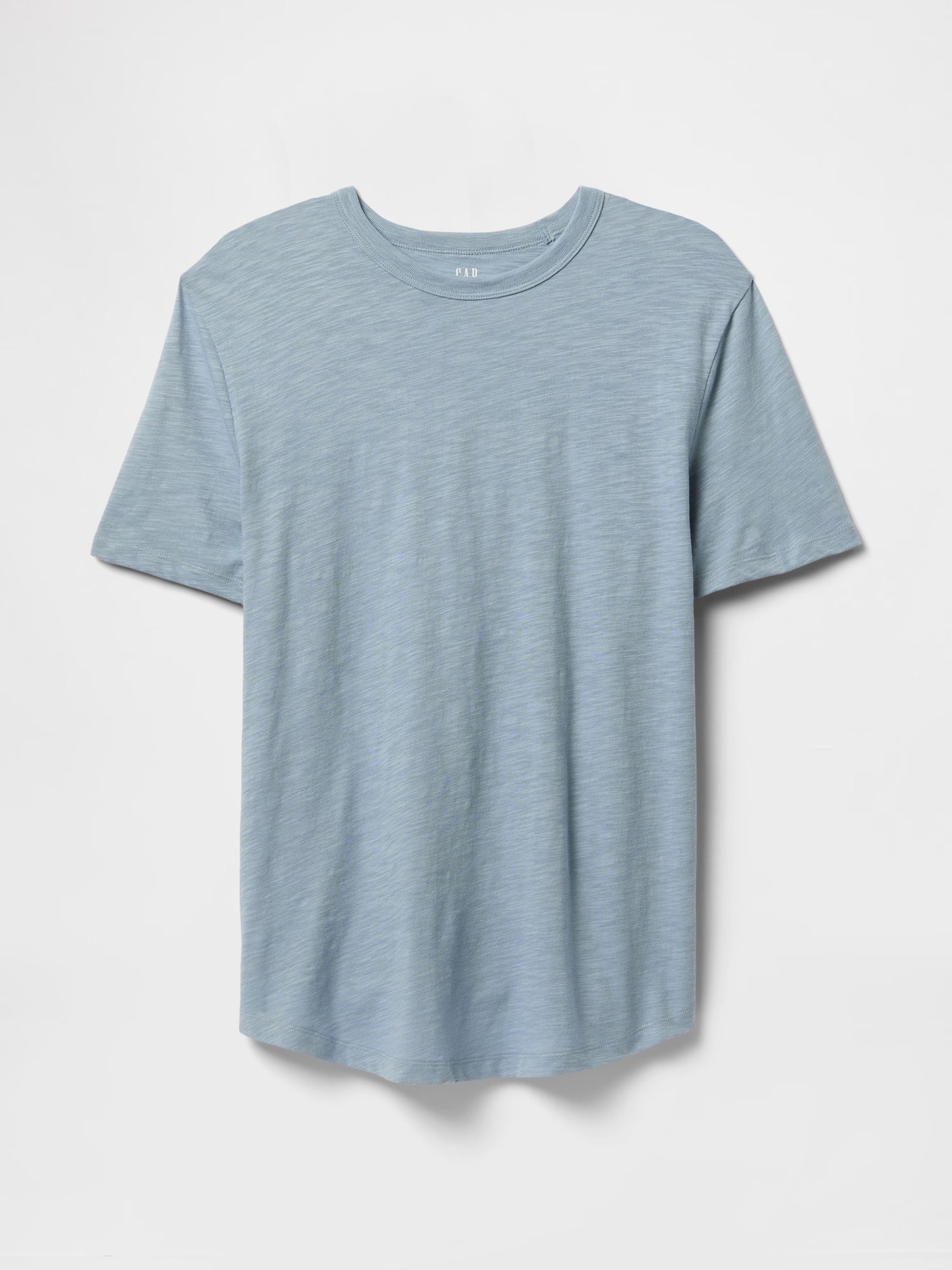 Blue Slub Curved Hem Short Sleeve T-Shirt - Image 4 of 5