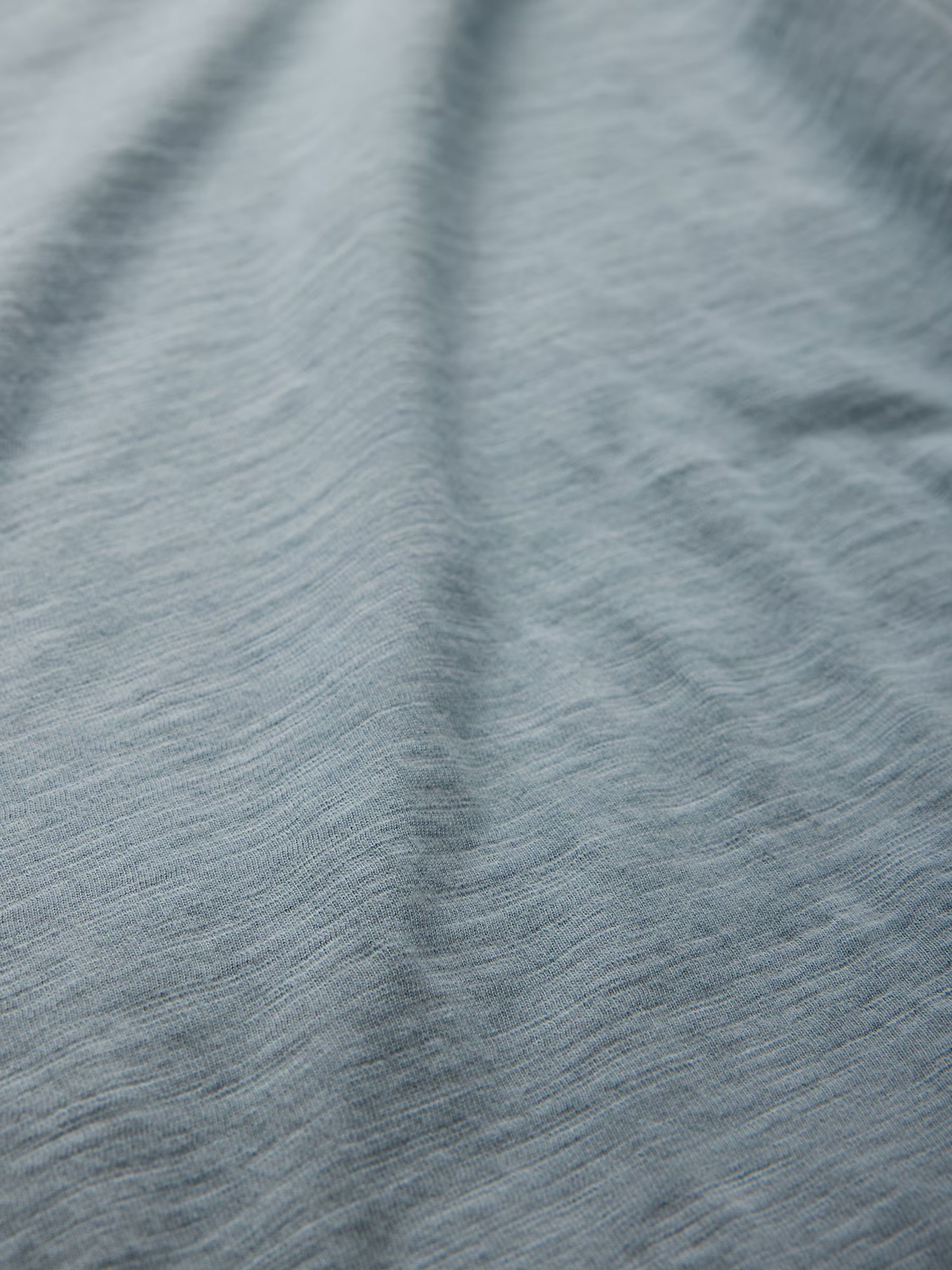 Blue Slub Curved Hem Short Sleeve T-Shirt - Image 5 of 5