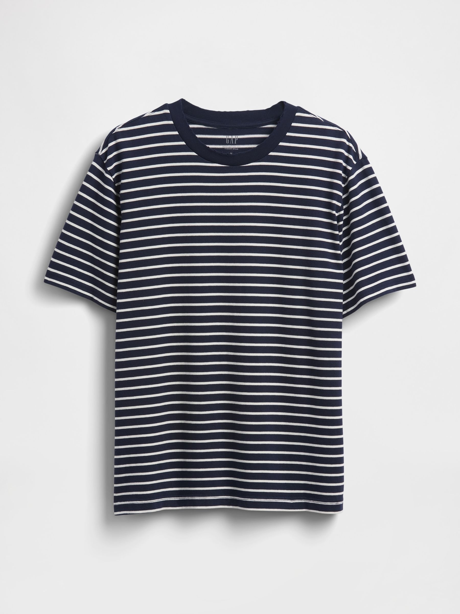 Navy Blue Stripe Heavyweight Original T-Shirt - Image 4 of 5