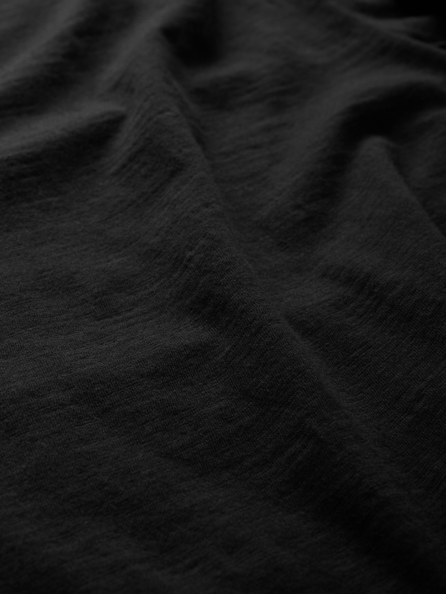 Black Slub Curved Hem Short Sleeve T-Shirt - Image 4 of 4 Black Slub Curved Hem Short Sleeve T-Shirt - Image 4 of 4