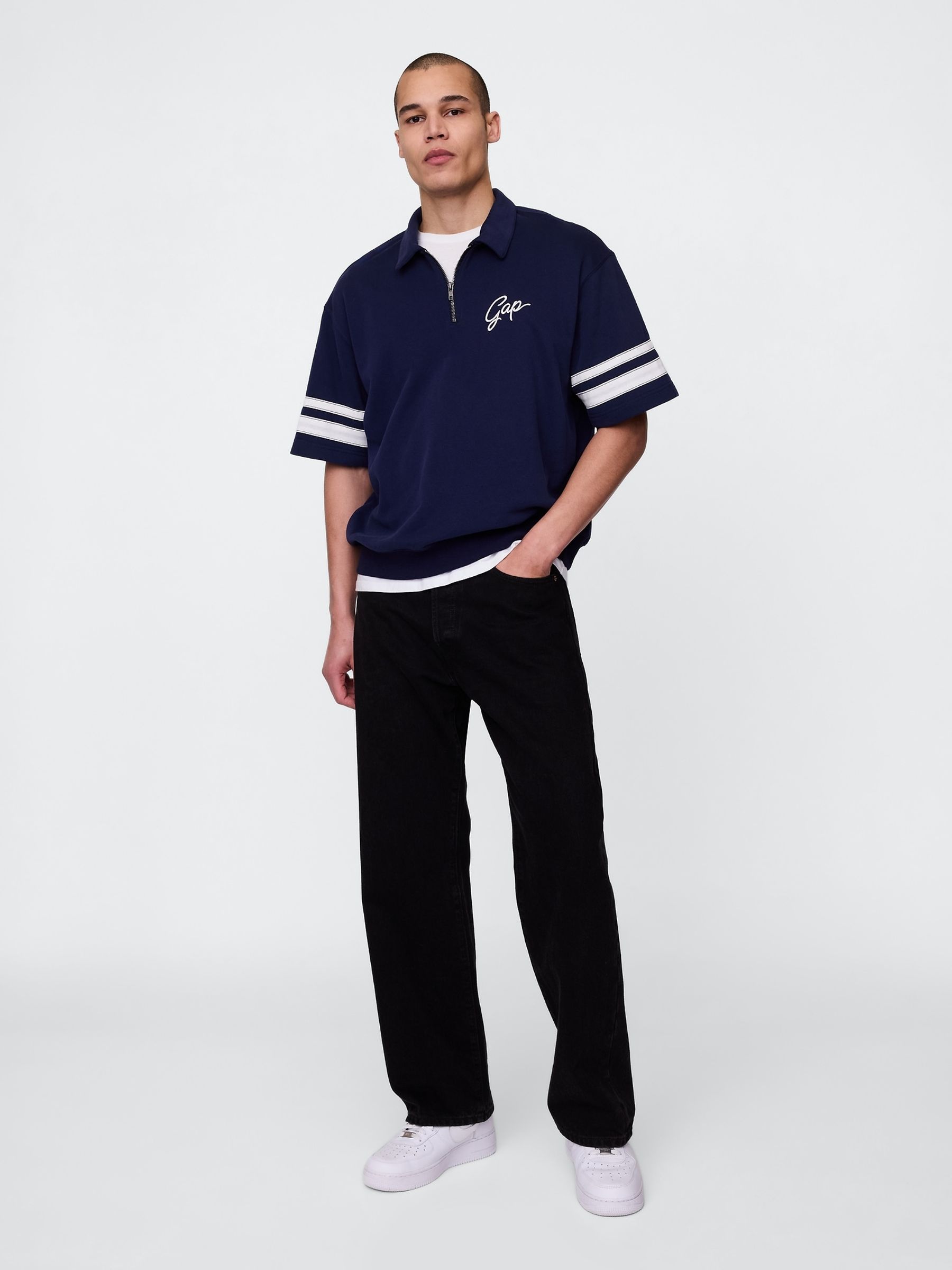 Blue VintageSoft Quarter Zip Pullover - Image 3 of 5