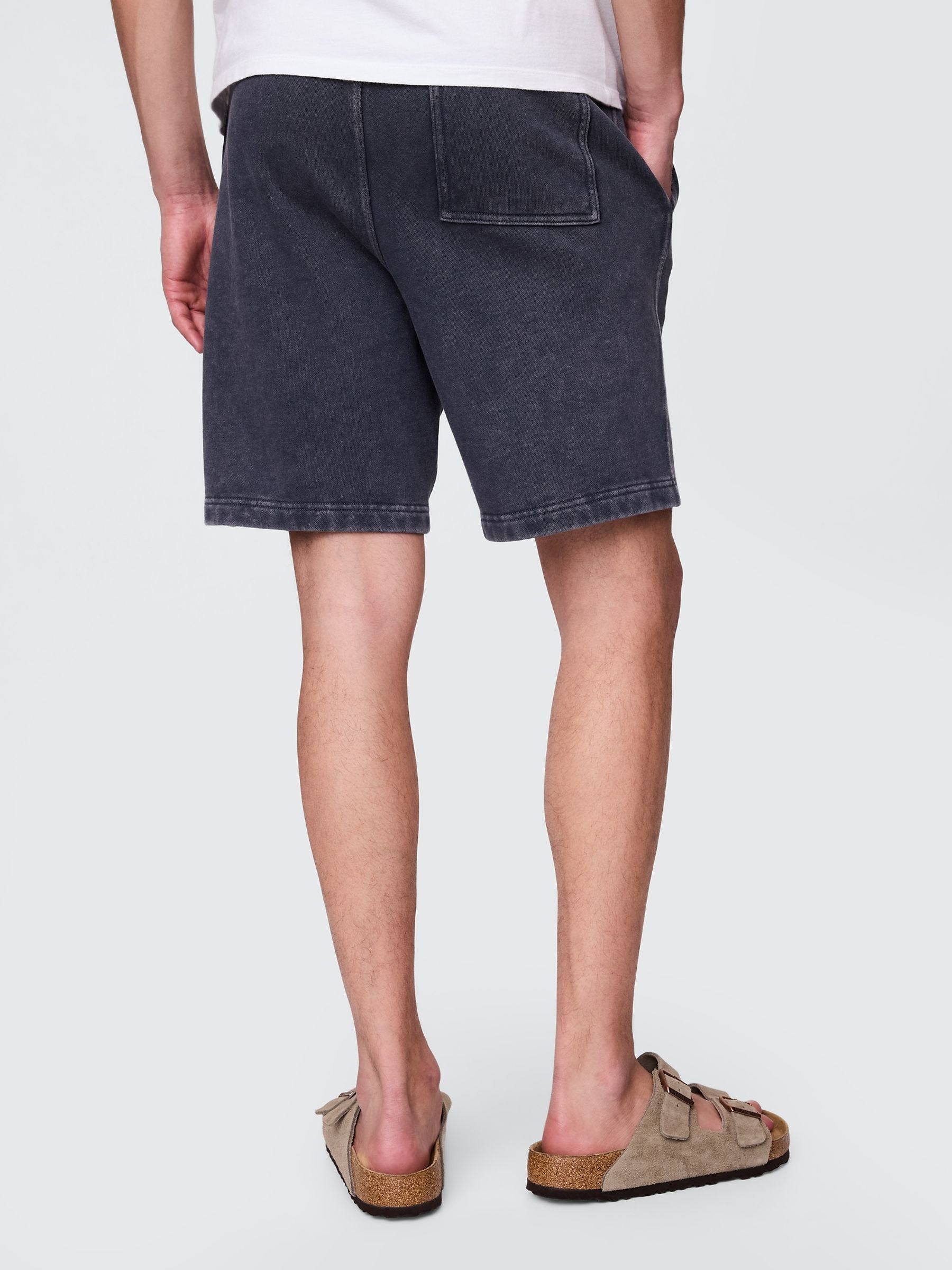 Navy Blue Relaxed Sweat Shorts - Image 2 of 5