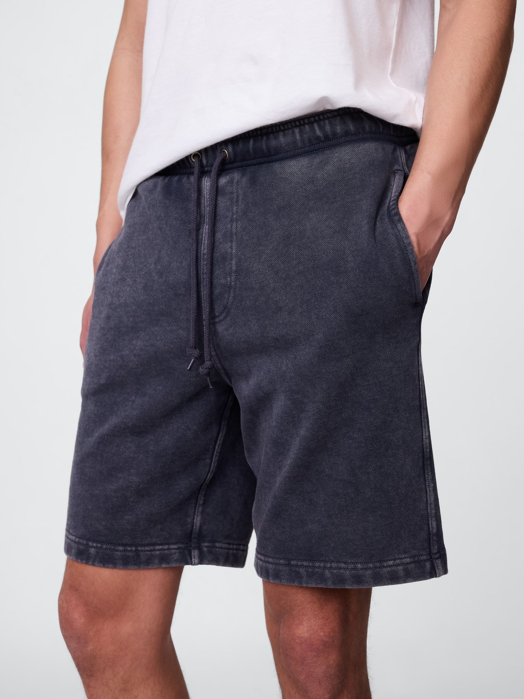 Navy Blue Relaxed Sweat Shorts - Image 5 of 5
