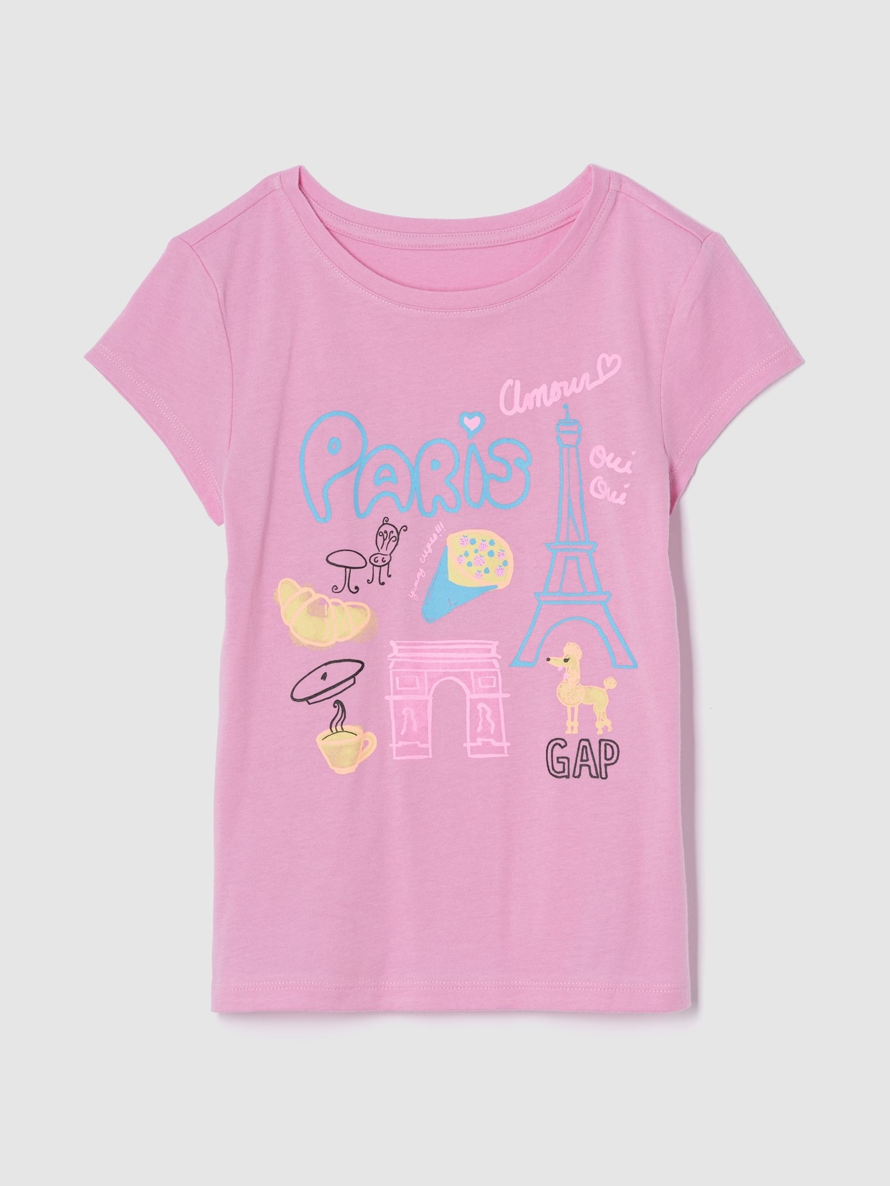 Pink Paris Graphic Short Sleeve T-Shirt (4-13yrs) - Image 1 of 2