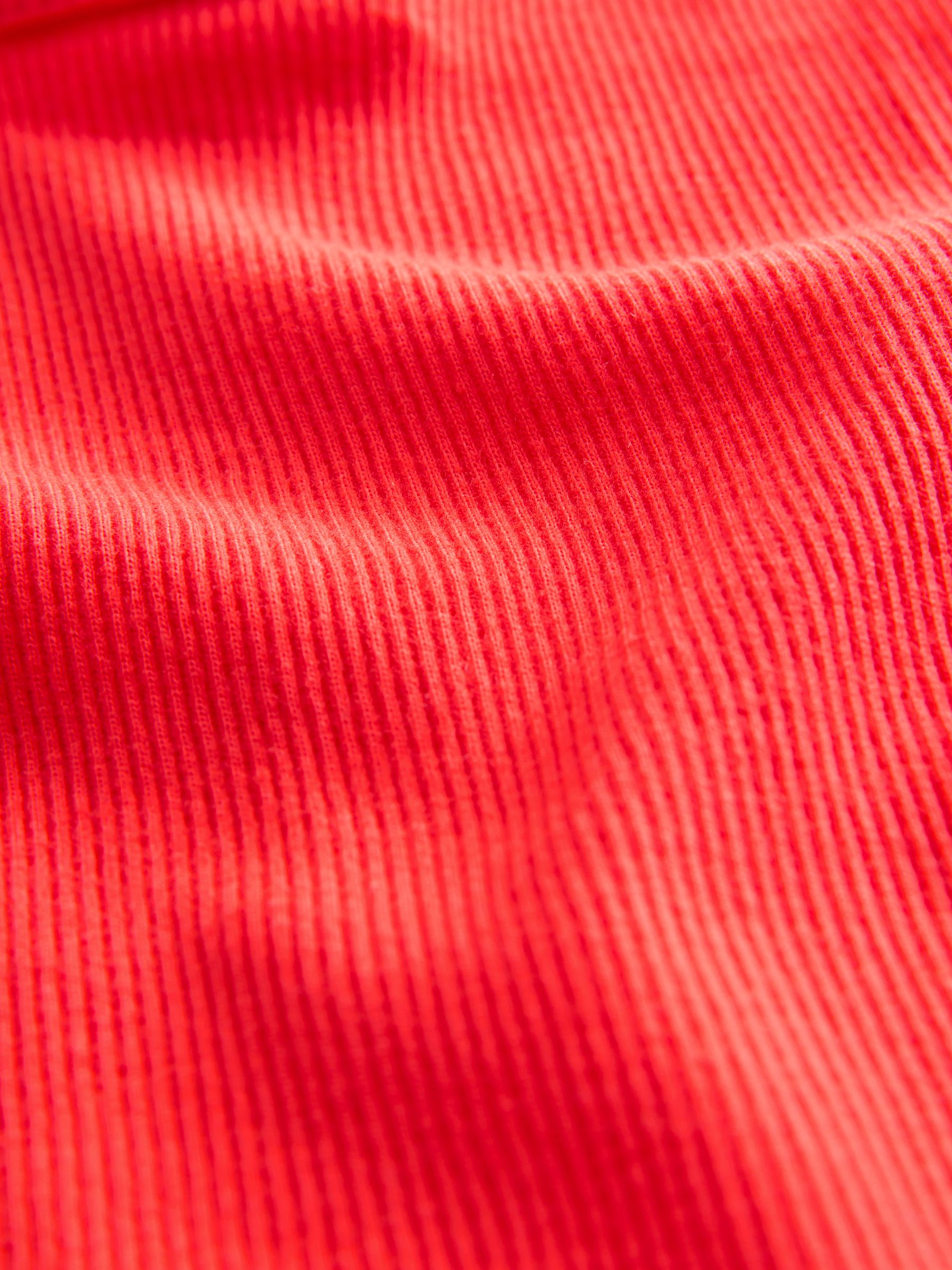Red Cotton Ribbed Sleeveless Vest Top (4-13yrs) - Image 3 of 4