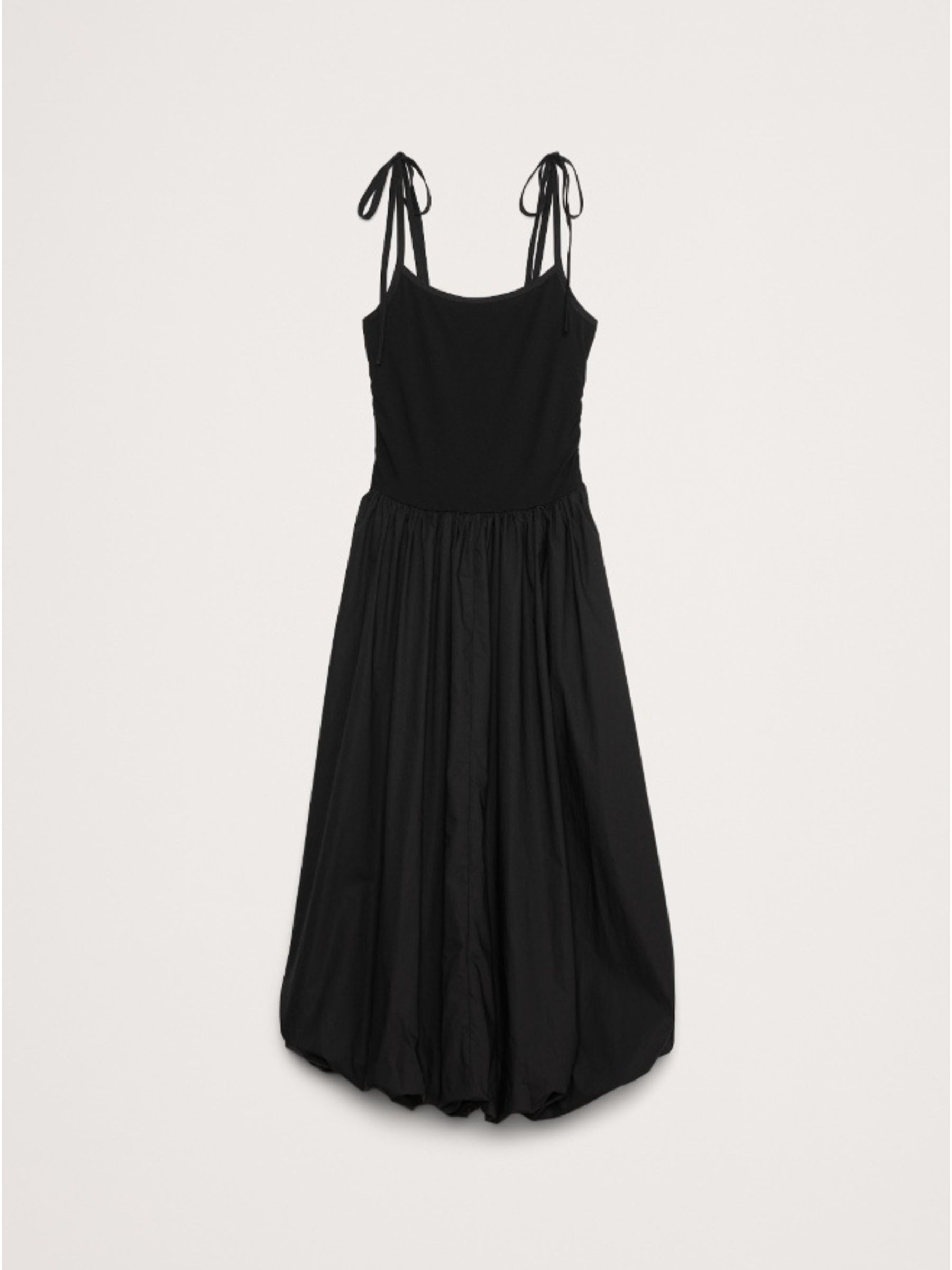 Banana Republic Black Strappy Poplin Bubble Midi Dress - Image 4 of 4