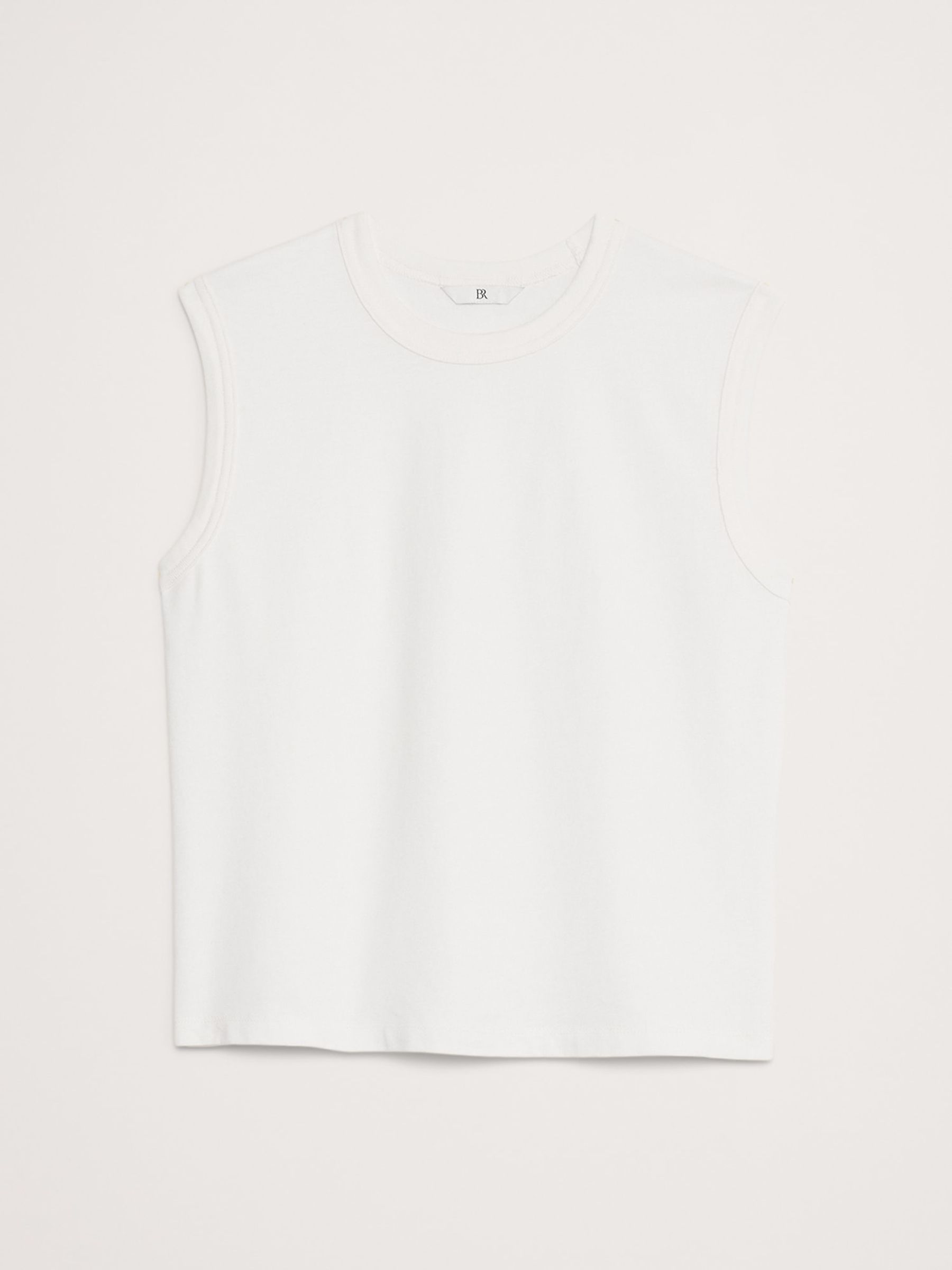 Banana Republic White Vintage Cotton Muscle Tank - Image 4 of 4