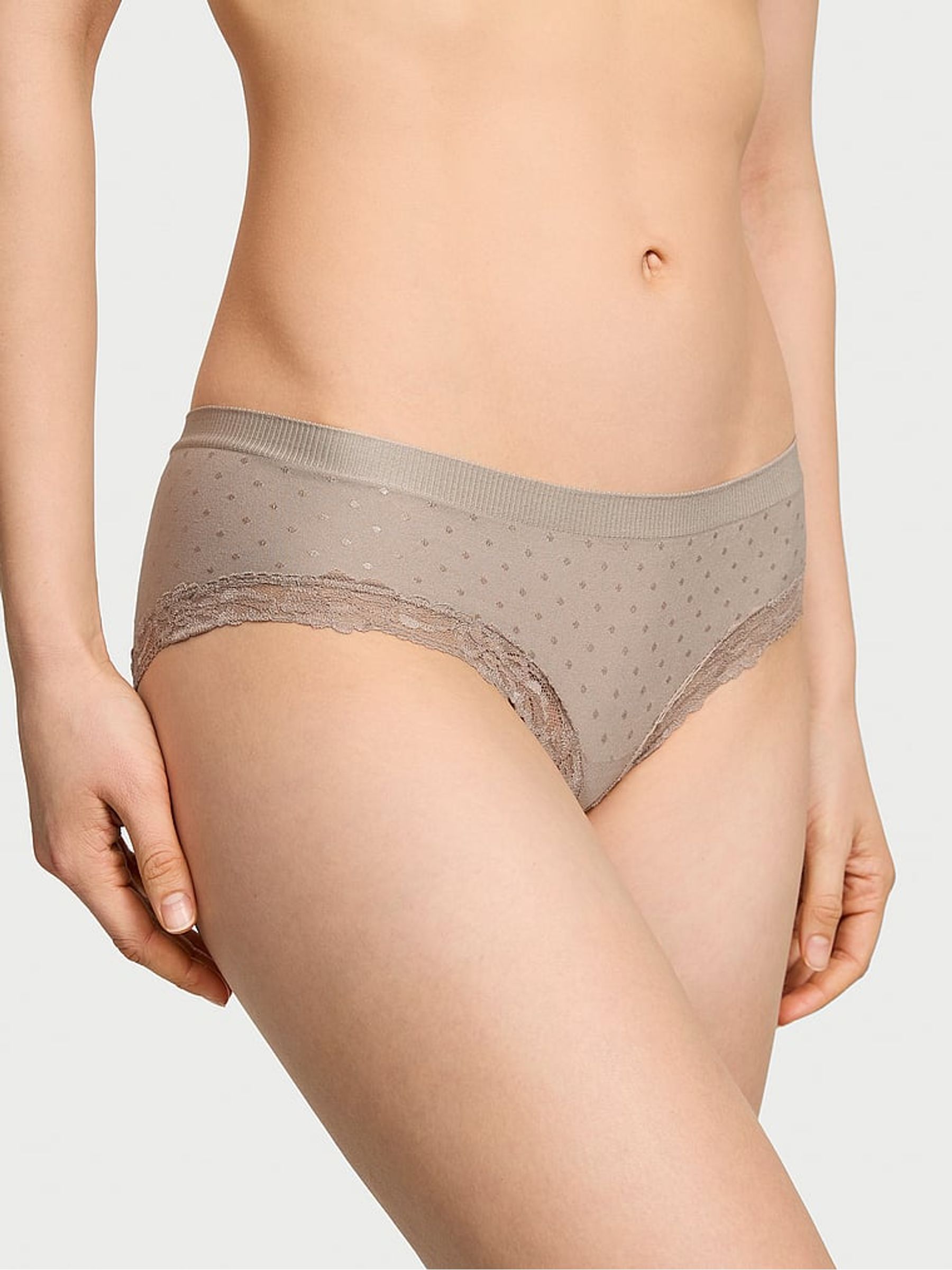 Turtle Dove Grey Hipster Knickers - Image 1 of 3