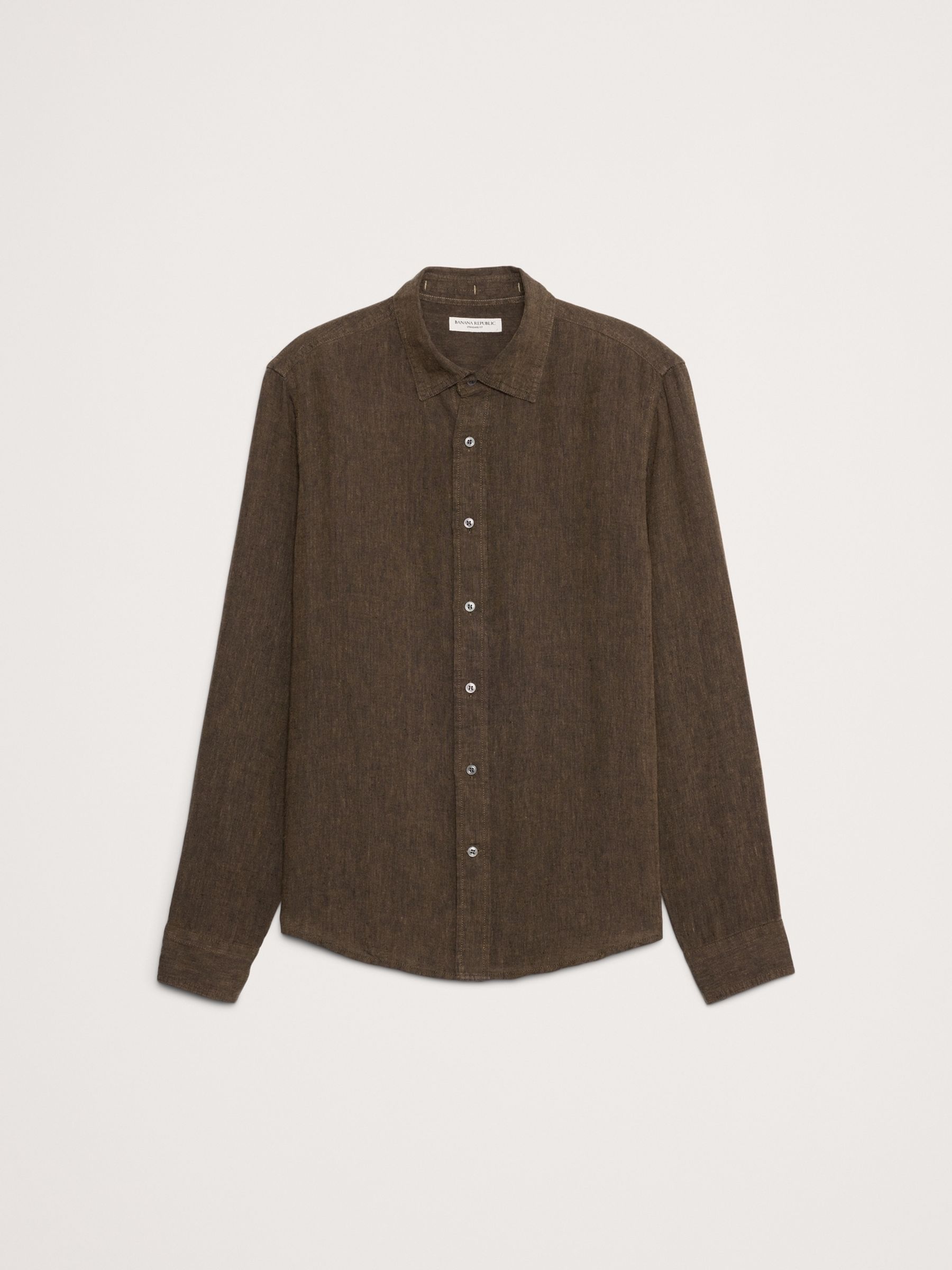 Banana Republic Brown Standard-Fit Linen Shirt - Image 5 of 5